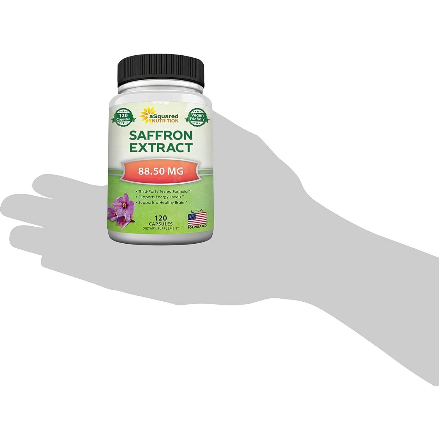 Suplemento de Azafrán aSquared Nutrition - 120 Cápsulas - 88.5mg