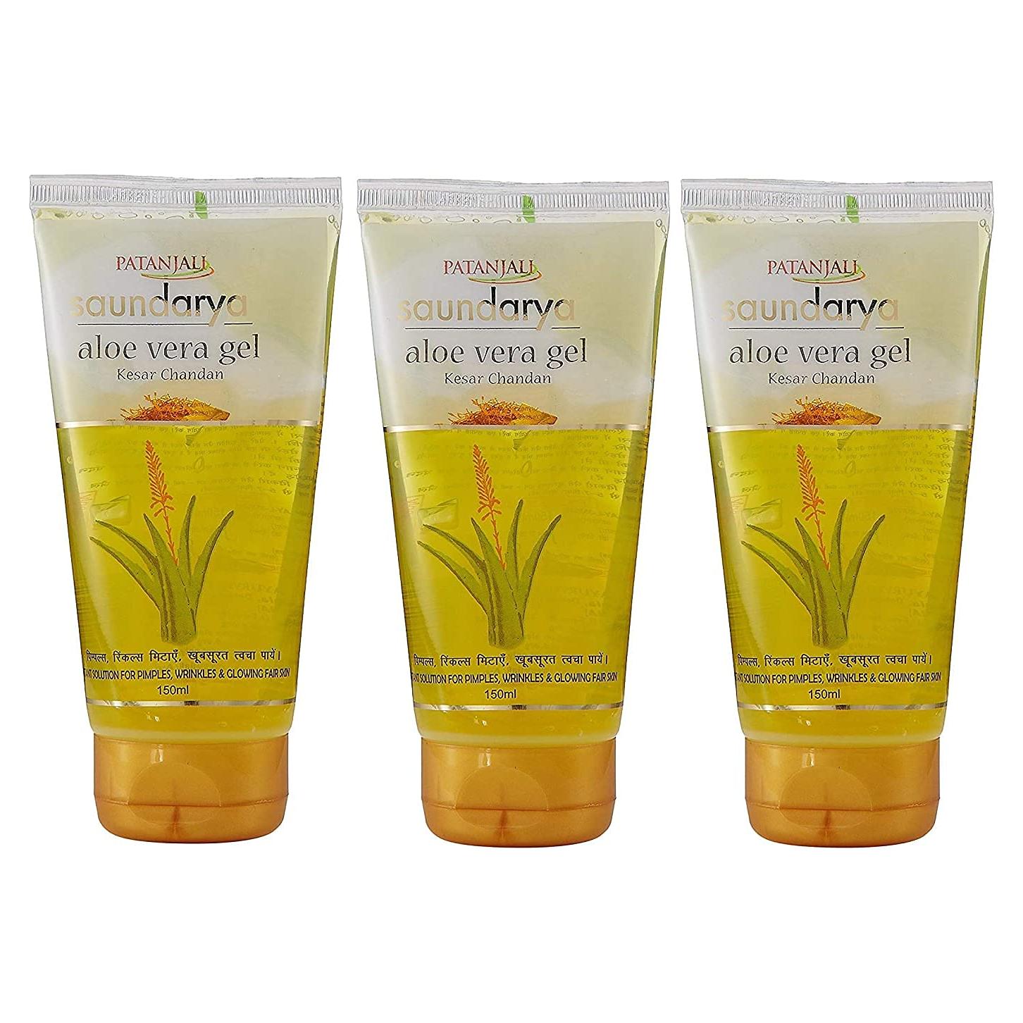 Gel de Aloe Vera Patanjali Saundarya Kesar Chandan 150ml