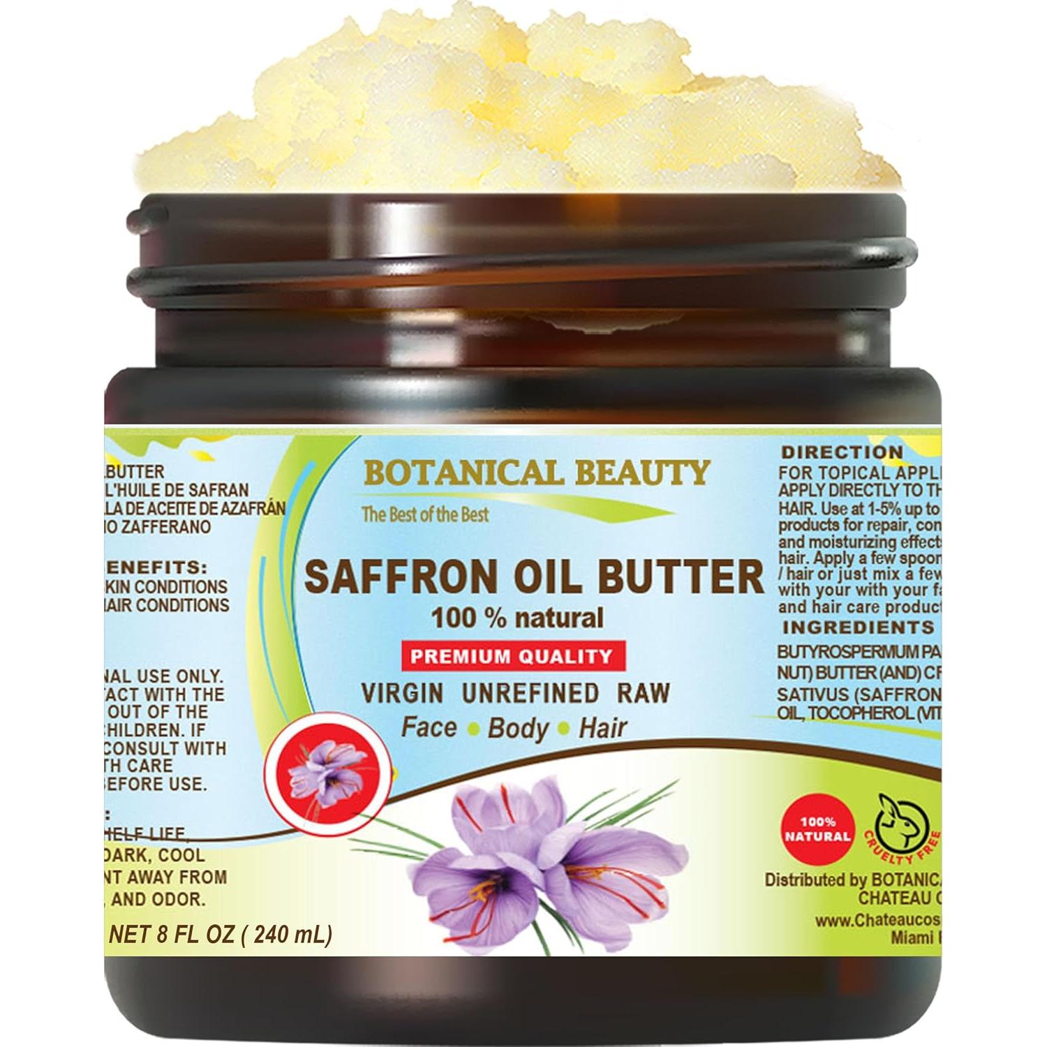 Mantequilla de Aceite de Azafrán Botánico 236.6 ml - Hidratante Natural