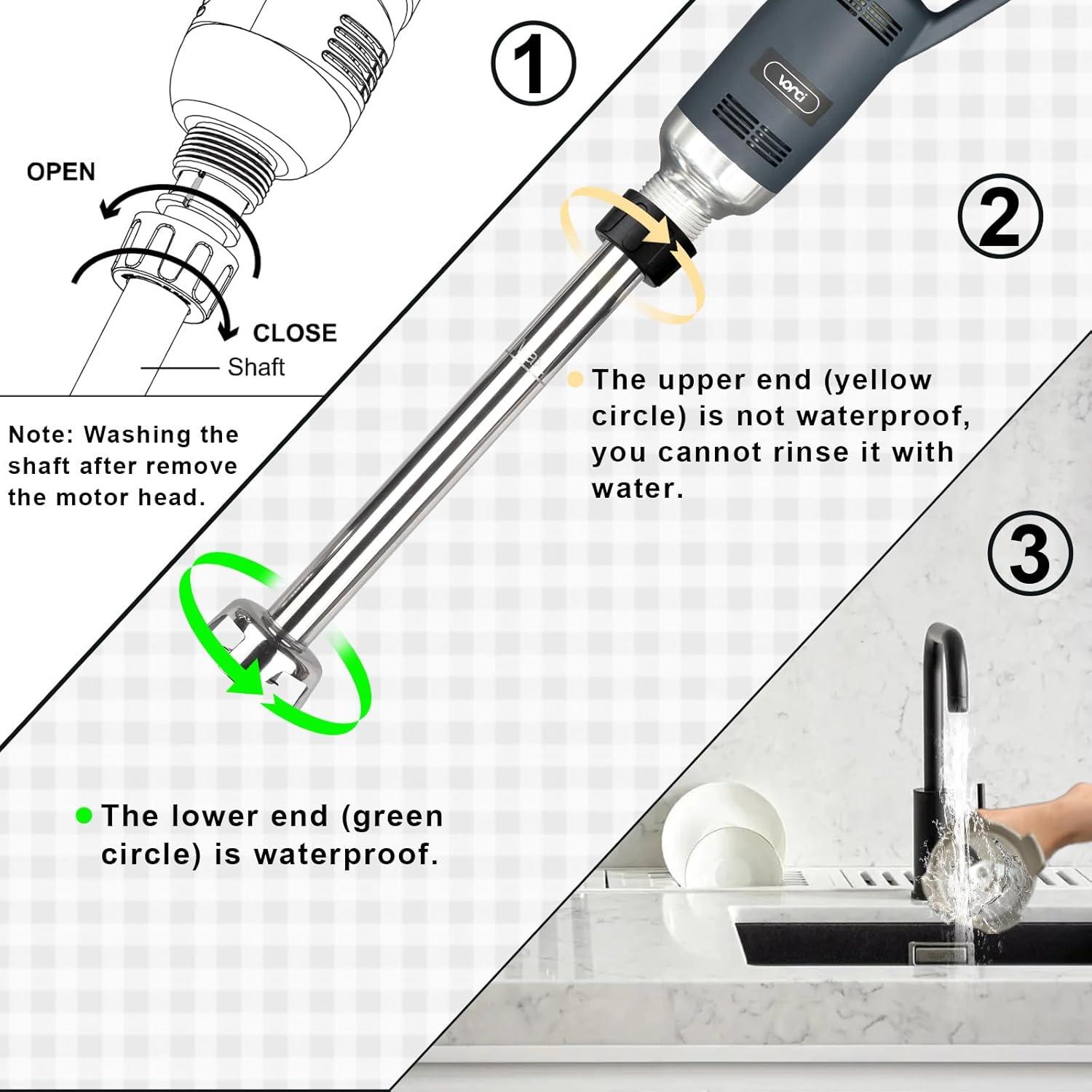 Batidora de Inmersión VONCI 500W Eje 50cm Velocidad Variable