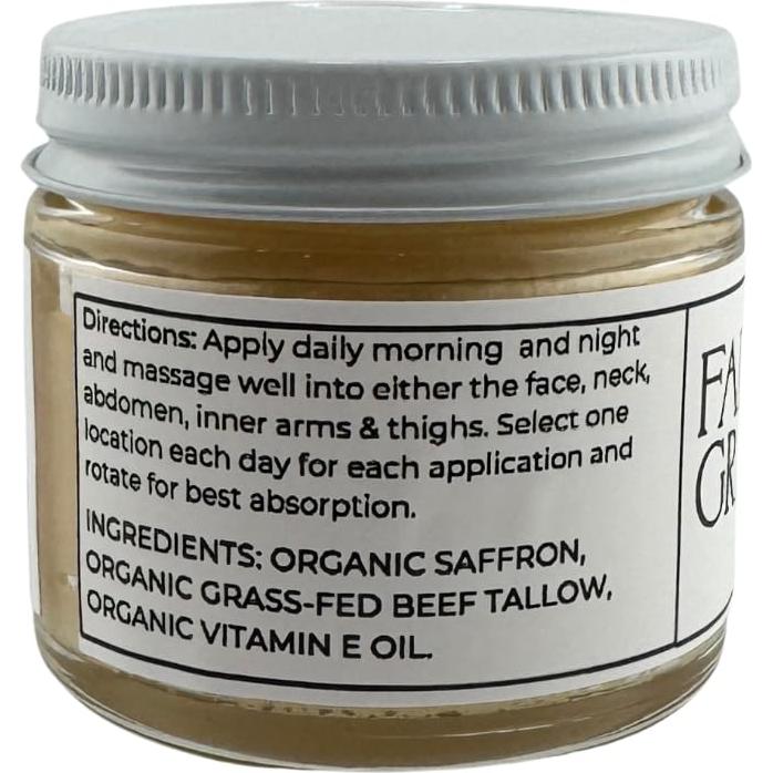 Crema de Sebo de Res Orgánico con Azafrán 226g - Cuidado Facial