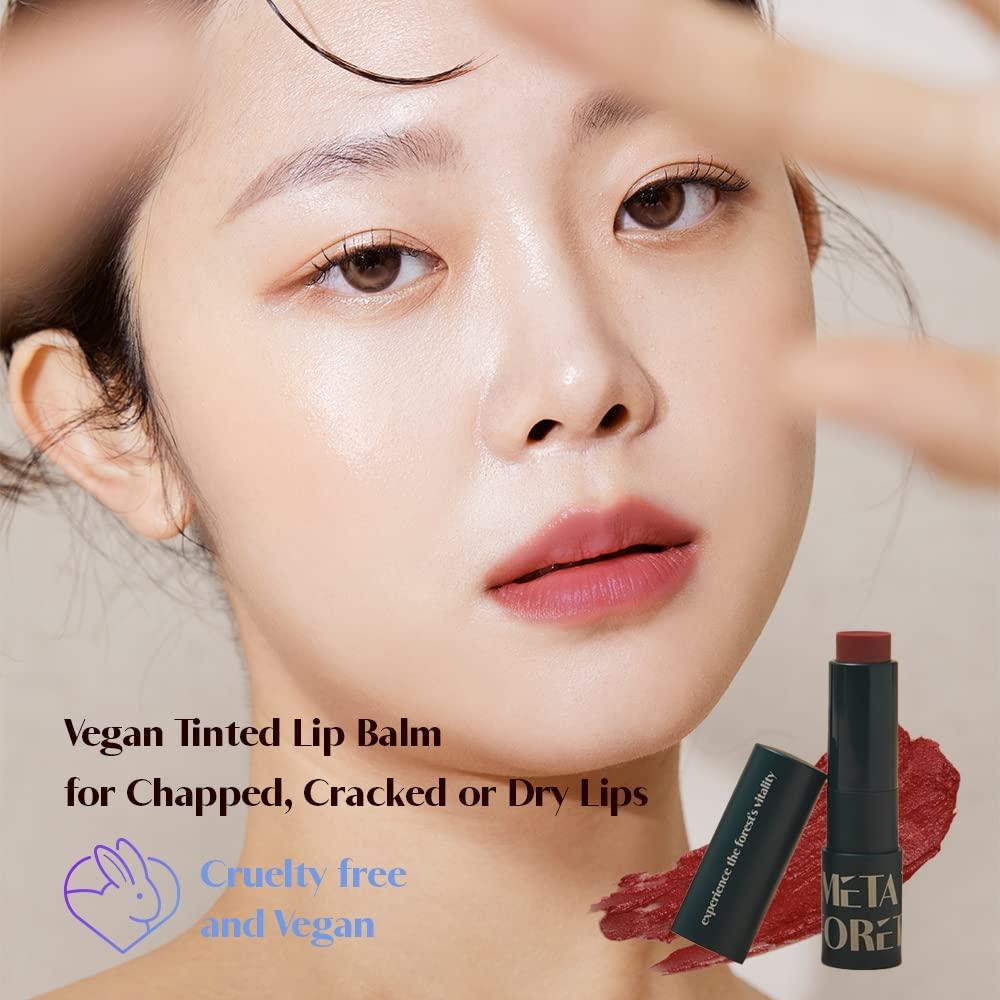 Bálsamo Labial Tinte Vegano METAFORET 3.5g - Hidratante Rojo Rosa