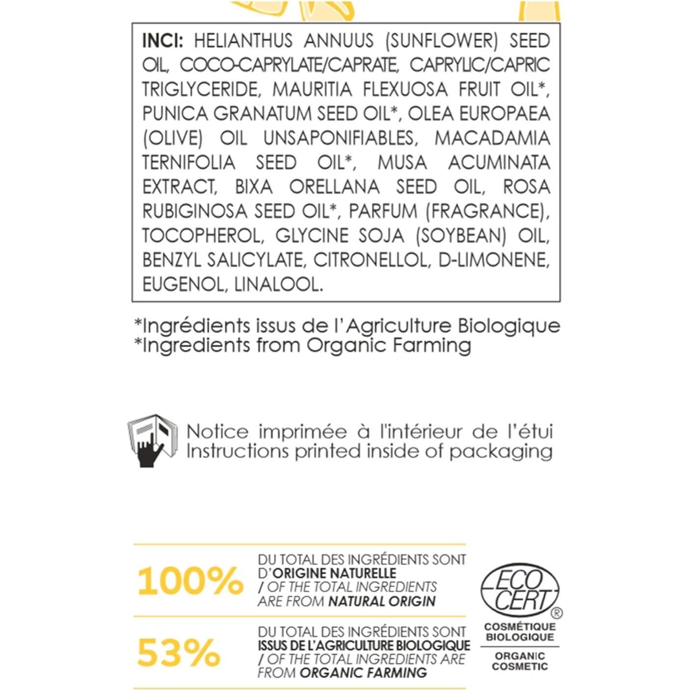 Aceite Orgánico Kadalys Radiance Plátano Amarillo 50 ml