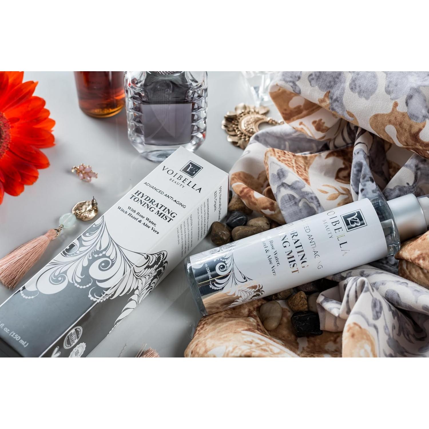 Tónico Hidratante Facial Voibella 148ml - Agua de Rosa y Aloe Vera