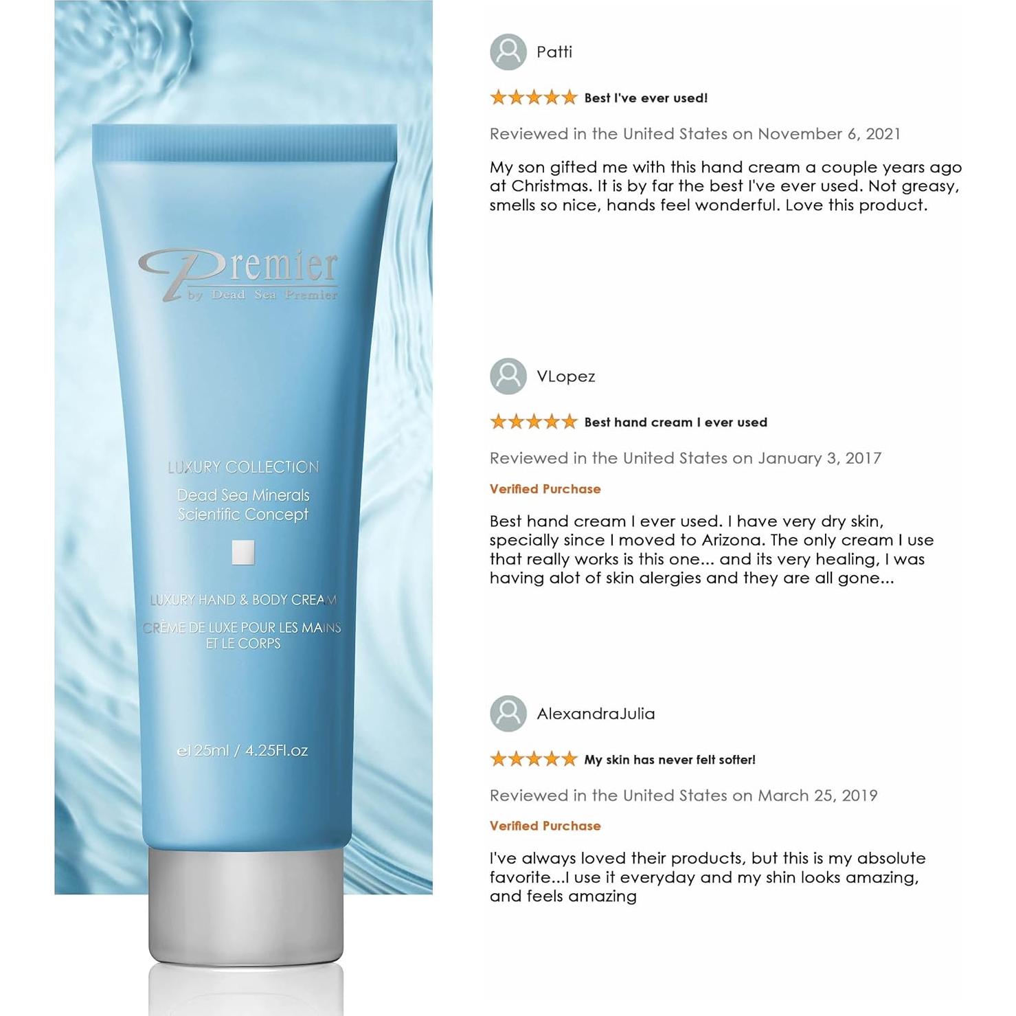 Crema Hidratante de Mano y Cuerpo Premier del Mar Muerto 125 ml