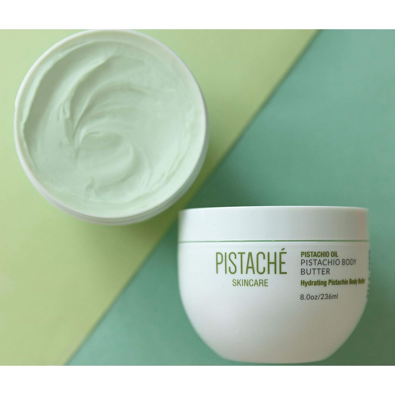Conjunto de Sueño Pistaché Skincare: Manteca Corporal 226g + Perfume 93.5g