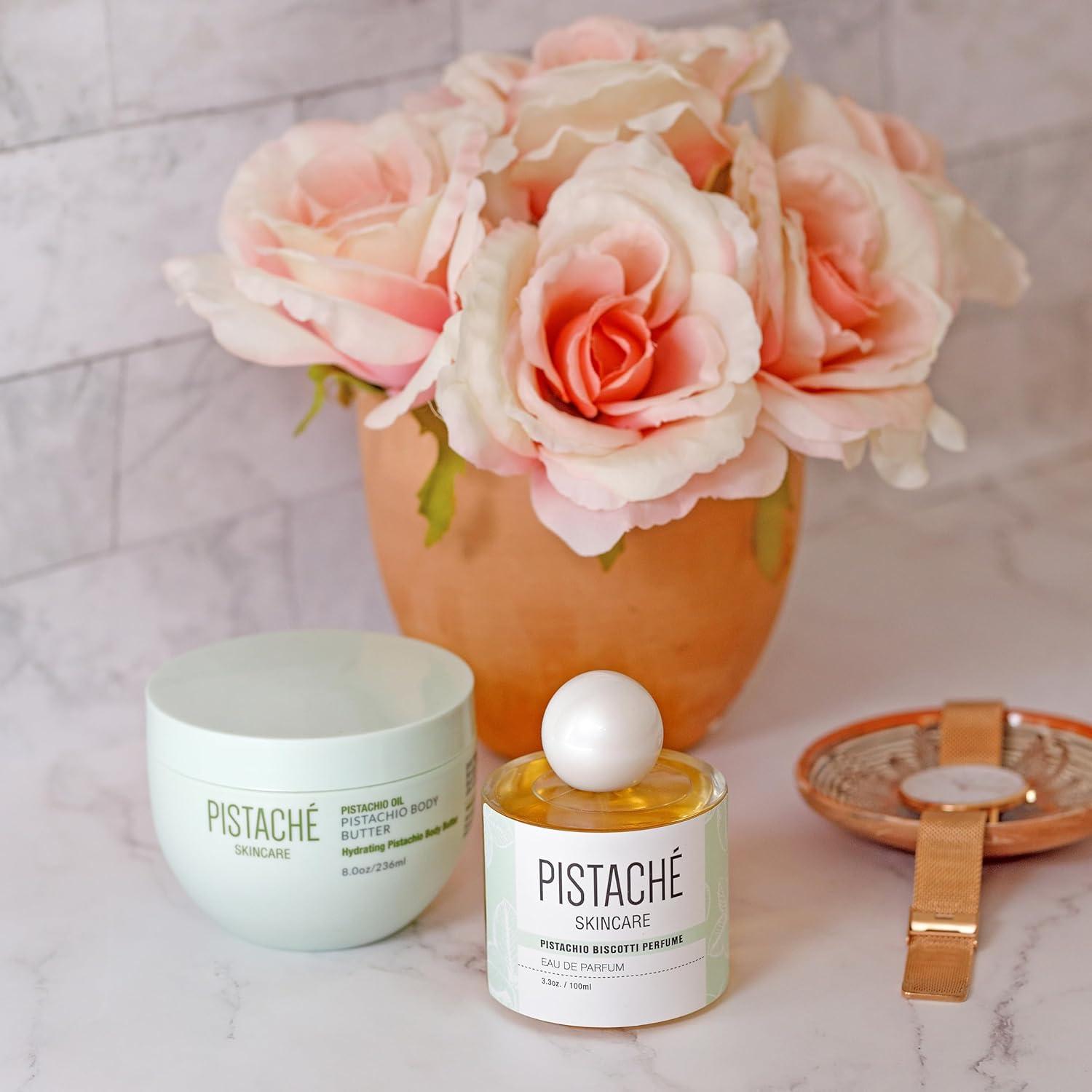 Conjunto de Sueño Pistaché Skincare: Manteca Corporal 226g + Perfume 93.5g