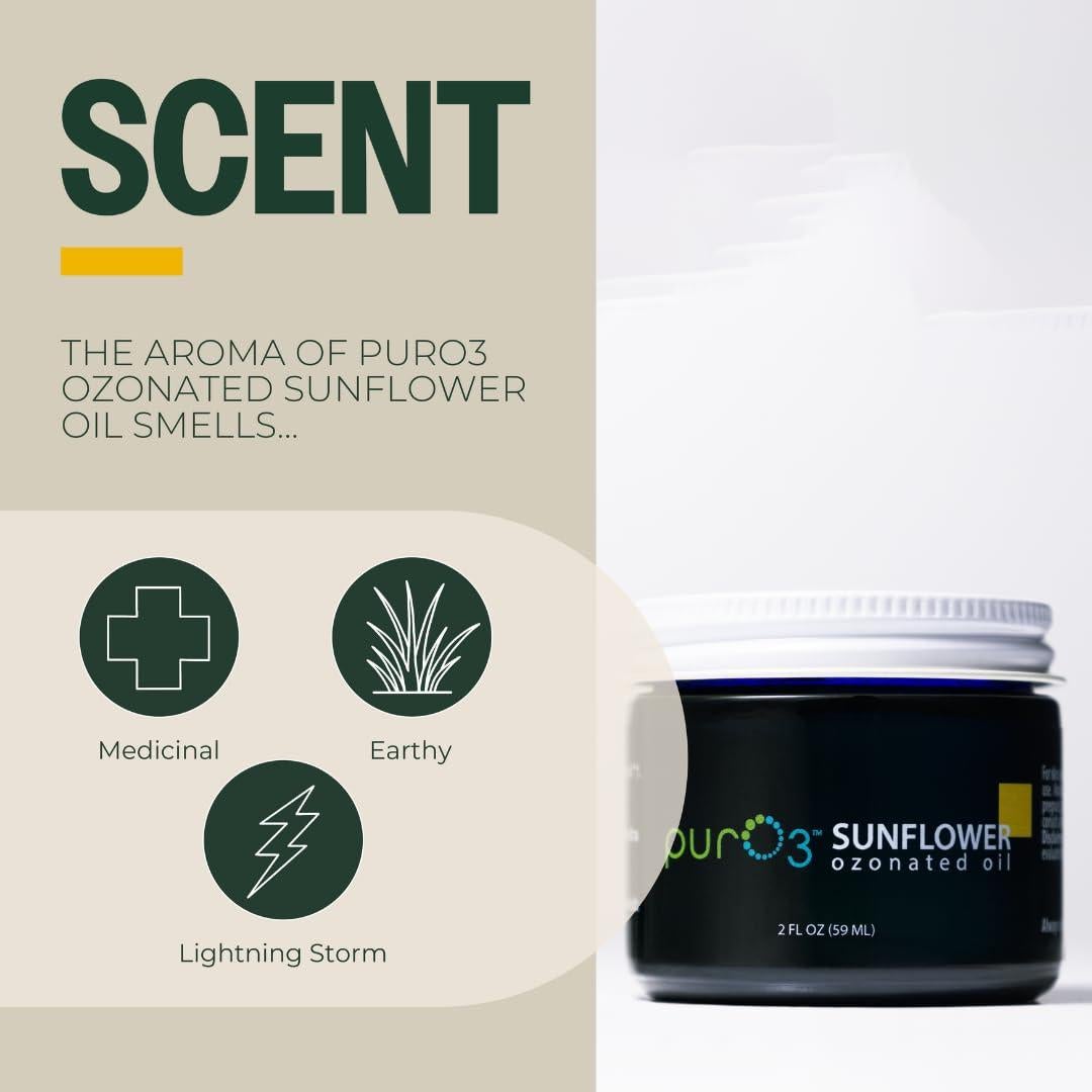 Aceite Ozonizado de Girasol PurO3 - Cuidado de la Piel 2x28.35g