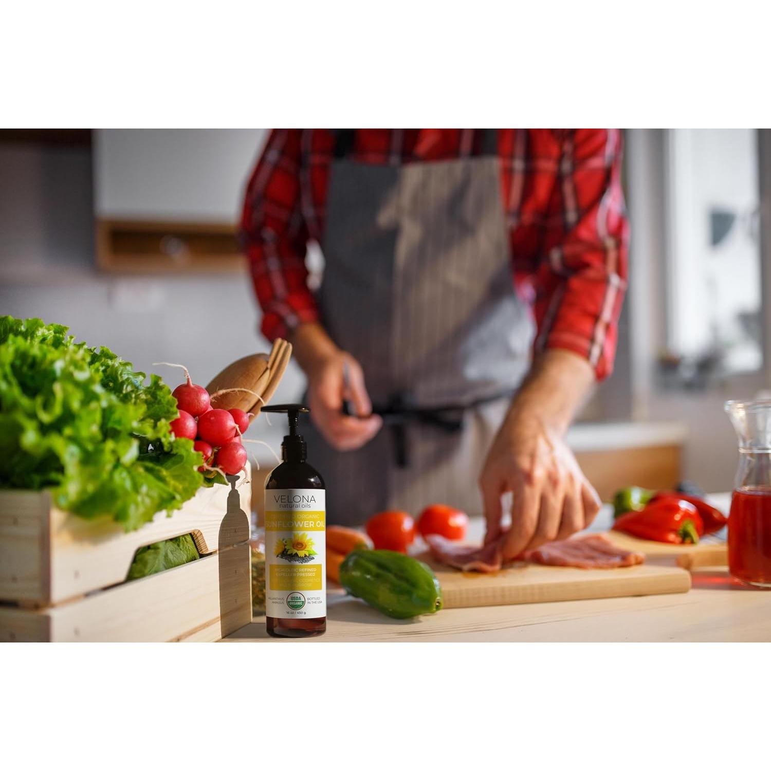 Aceite de Girasol Orgánico Velona 118 ml - 100% Puro y Natural