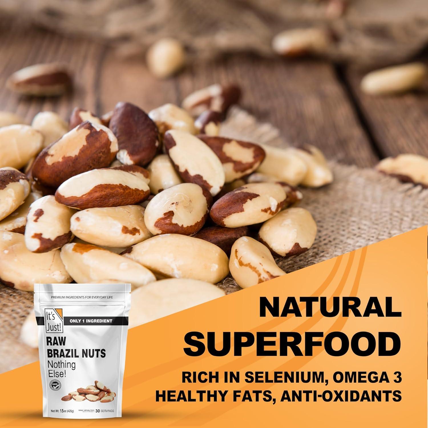 Nueces de Brasil Crudas Es Solo 0.91kg Sin Sal Veganas