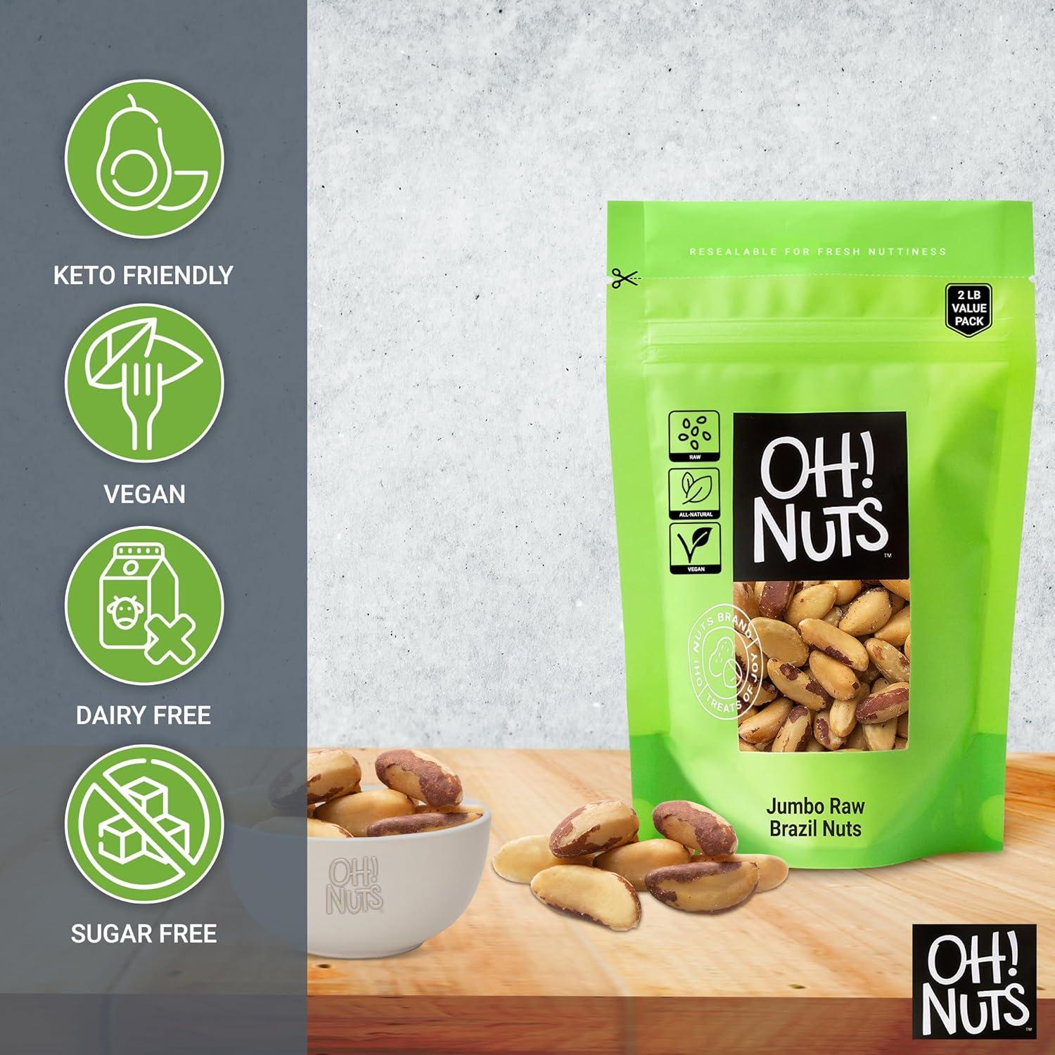 Nueces de Brasil Crudas Oh! Nuts® 0.91 kg Sin Cáscara