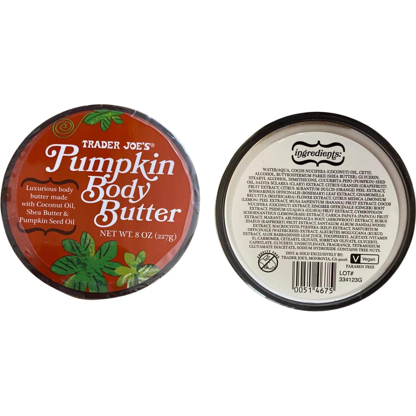 Manteca Corporal de Calabaza Trader Joe's 2x226.8g