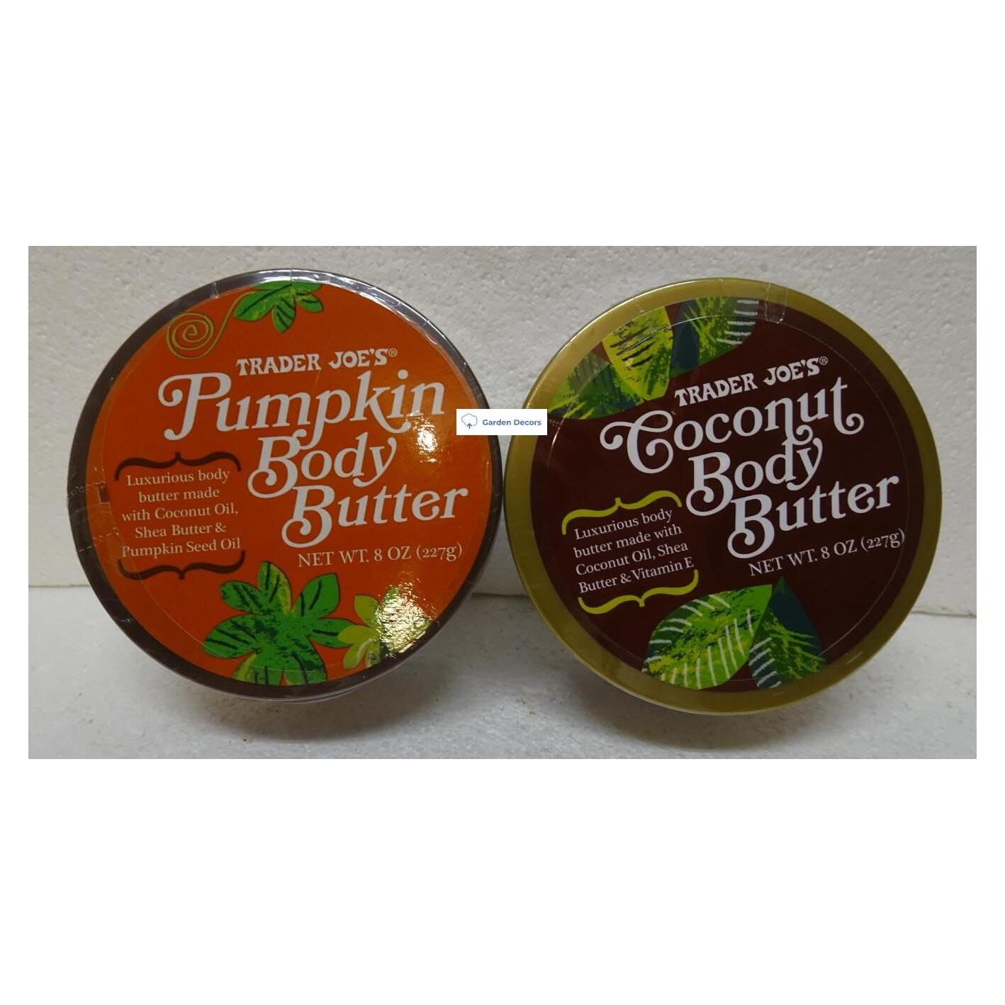 Mantequilla Corporal Trader Joe's Calabaza y Coco 454g (2 Tarros)