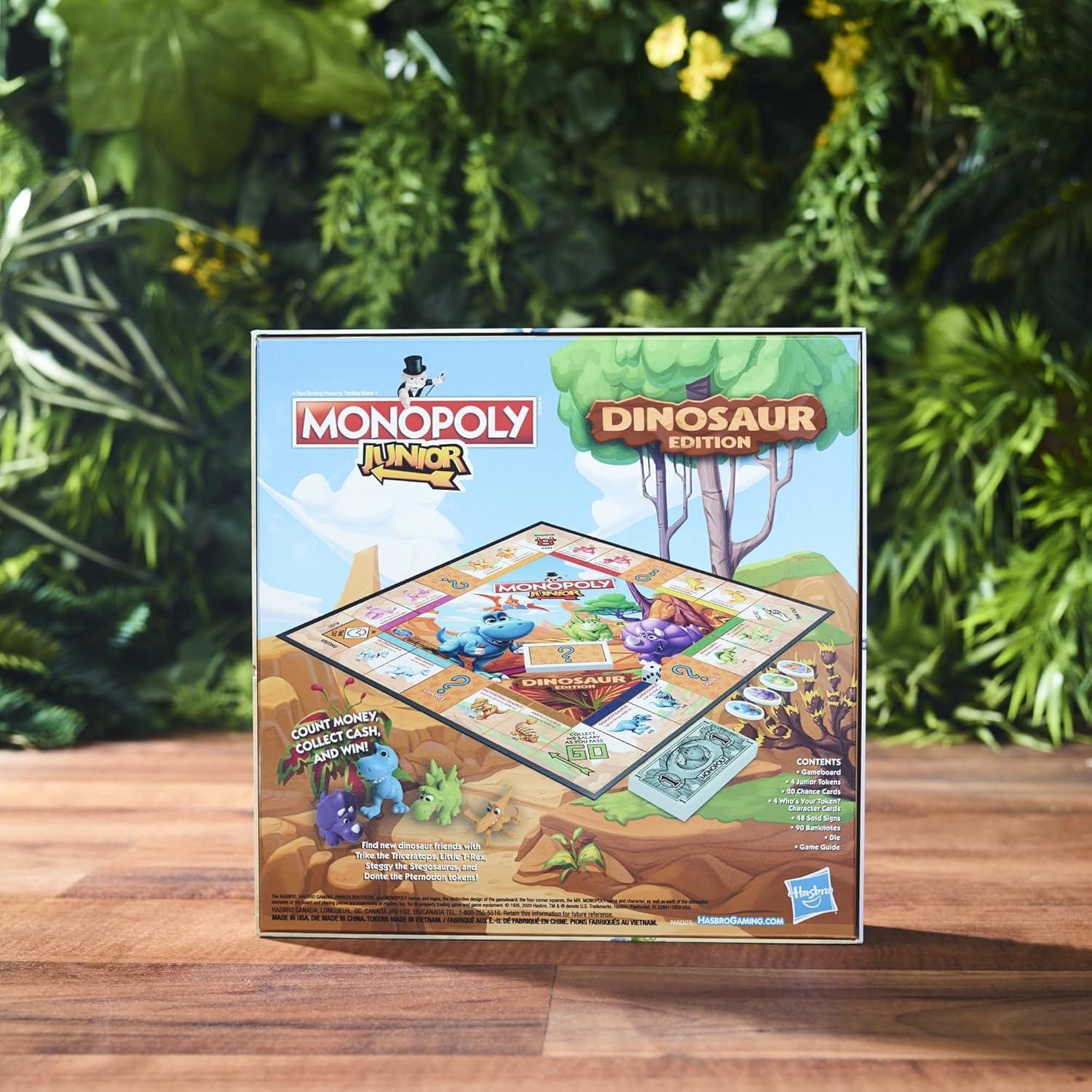 Monopoly Junior Dinosaurio Hasbro Juego de Mesa 2-4 Jugadores