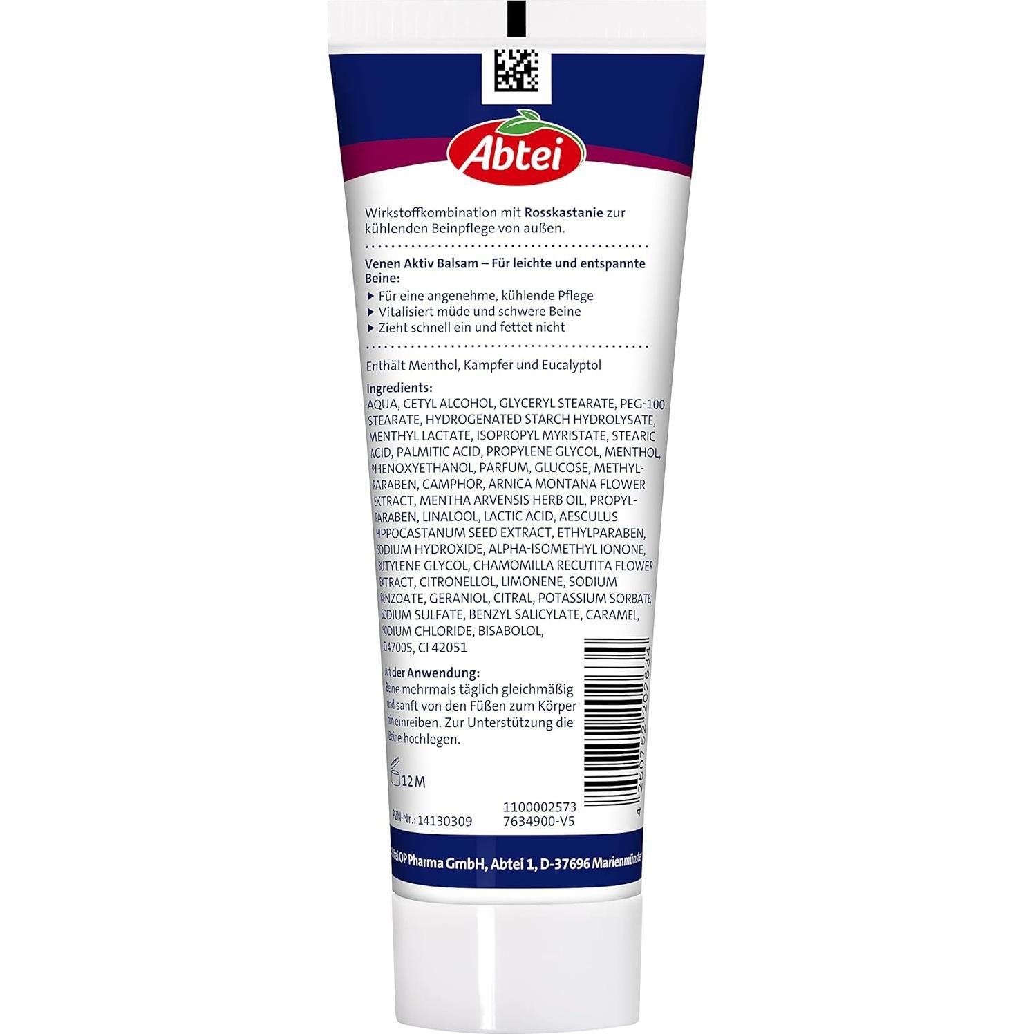 Bálsamo Activo para Venas Abtei 125 mL - Castaño de Indias