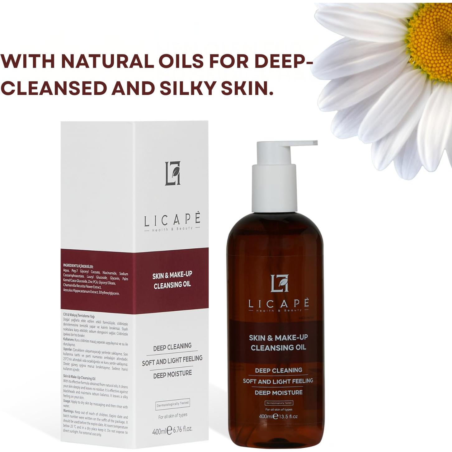 Aceite Desmaquillante Doble Fase Licape 400ml Niacinamida