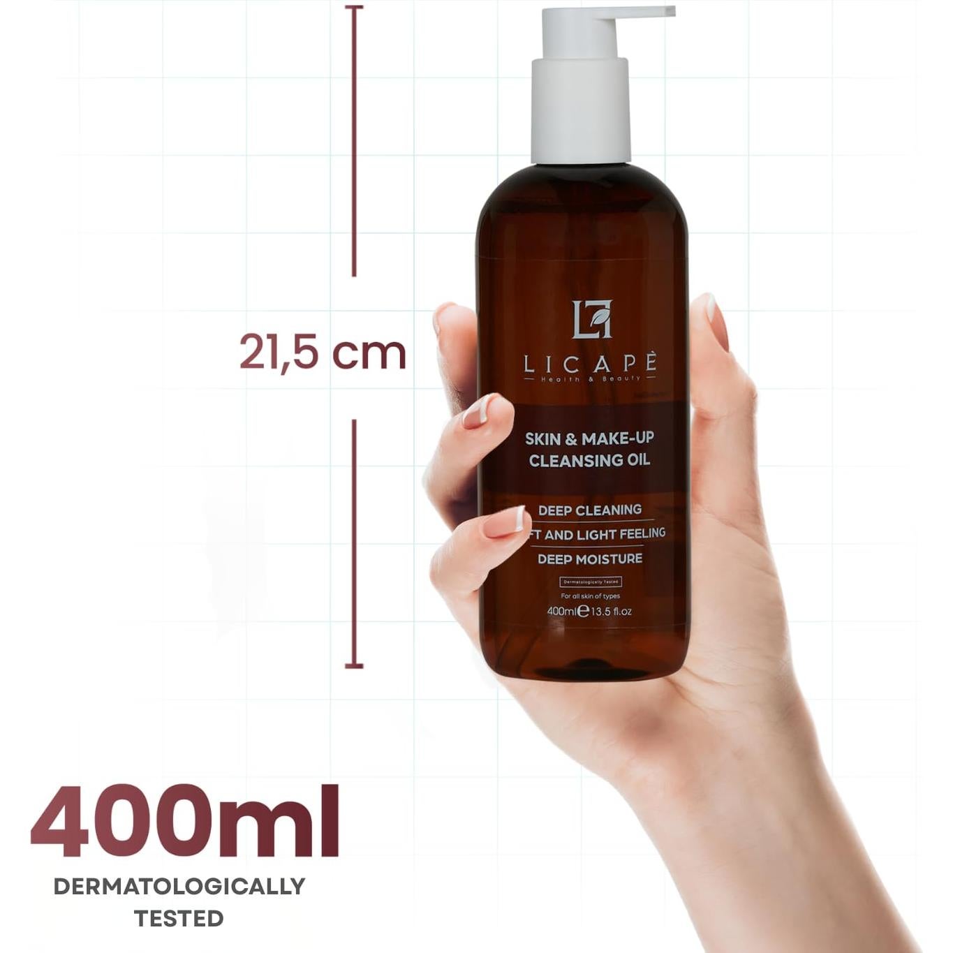 Aceite Desmaquillante Doble Fase Licape 400ml Niacinamida