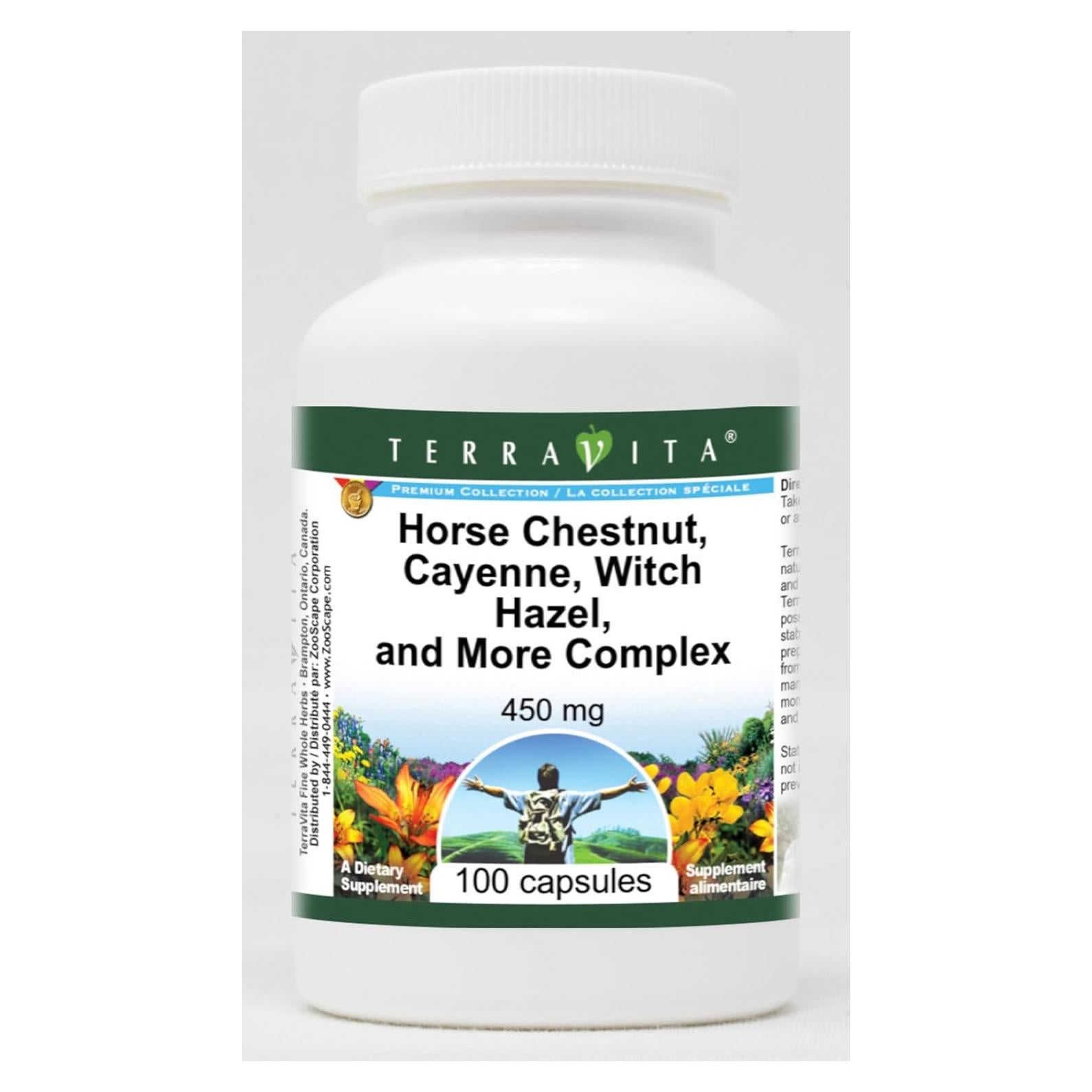 Cápsulas de Castaño de Indias y Hamamelis TerraVita 450 mg - 100 Unidades