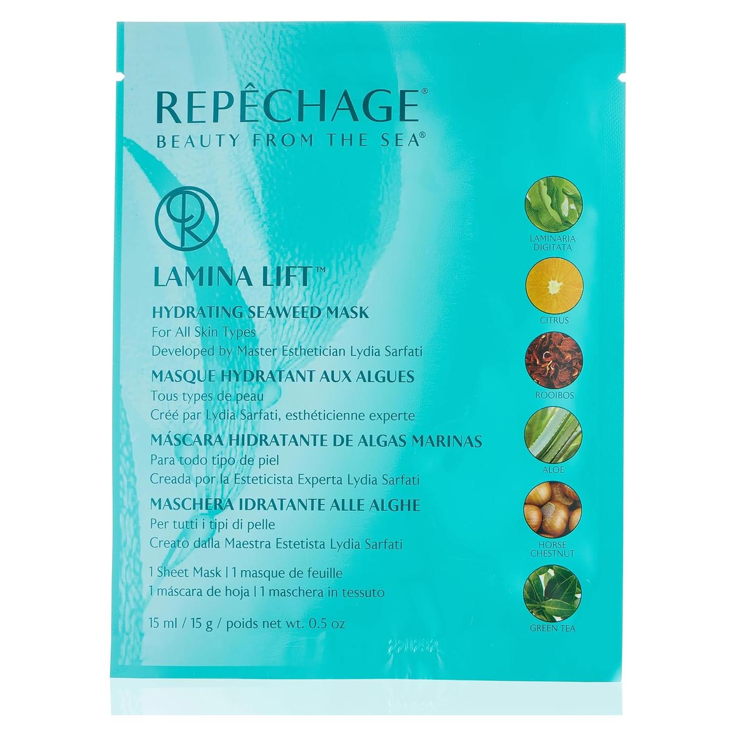 Mascarilla Facial Hidratante Repechage Laminaria Digitata - Paquete de 5