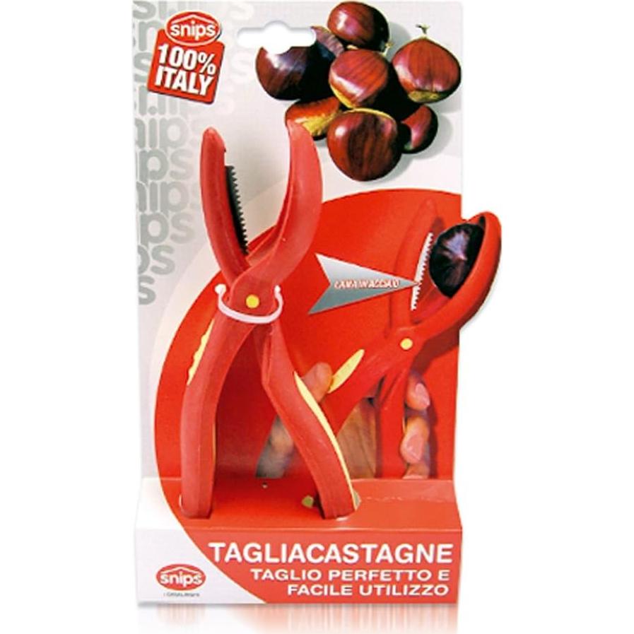 Cortador de Castañas Snips Rojo - Acero Inoxidable 19.05 cm
