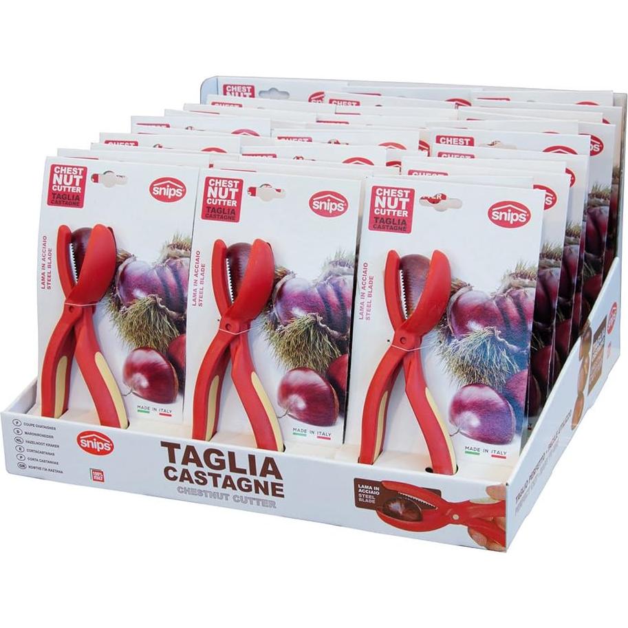 Cortador de Castañas Snips Rojo - Acero Inoxidable 19.05 cm