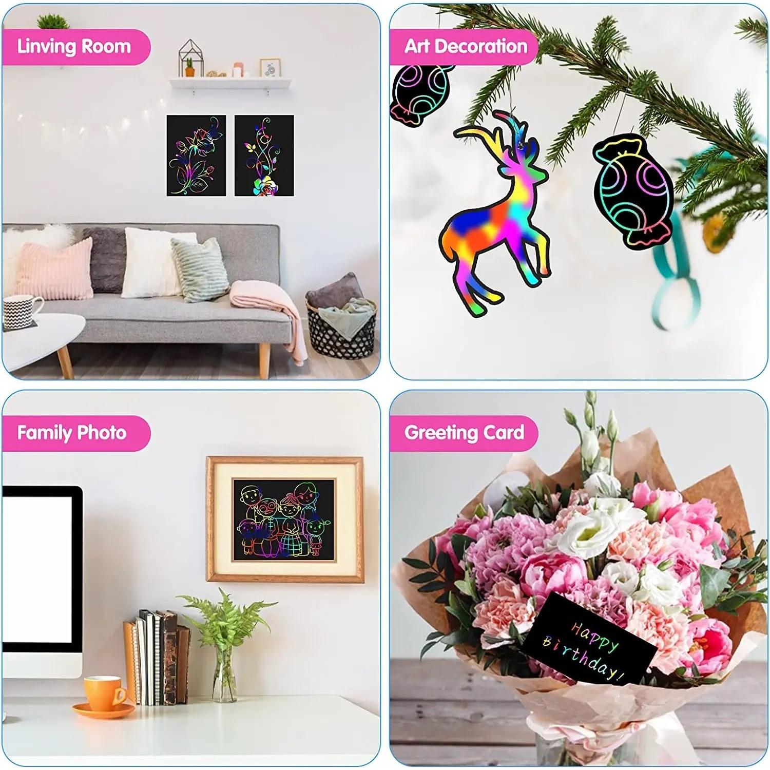 Conjunto de Arte Rascable Smasiagon 60 Piezas para Niños