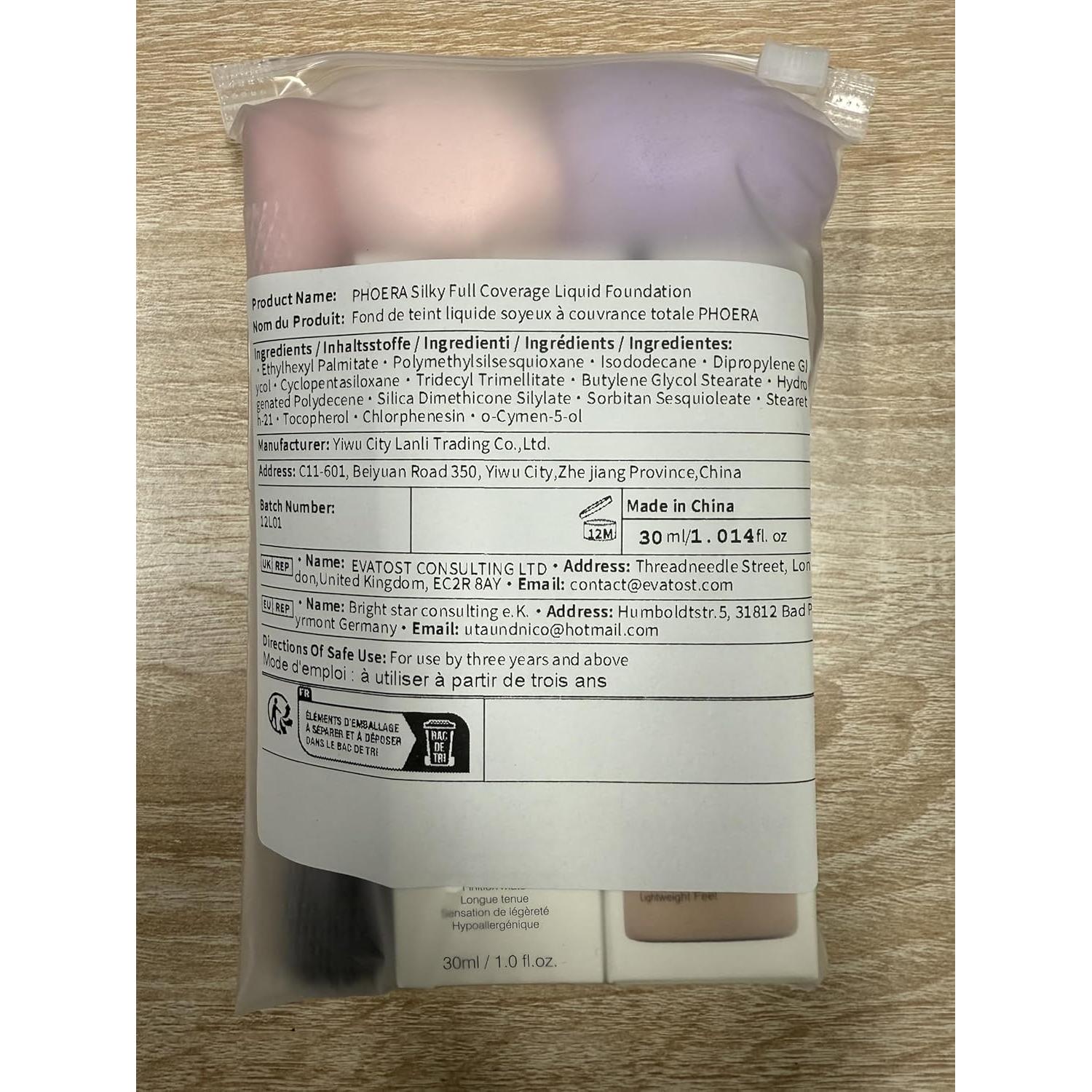 Corrector Líquido PHOERA 28.35g Castaño Cobertura Completa