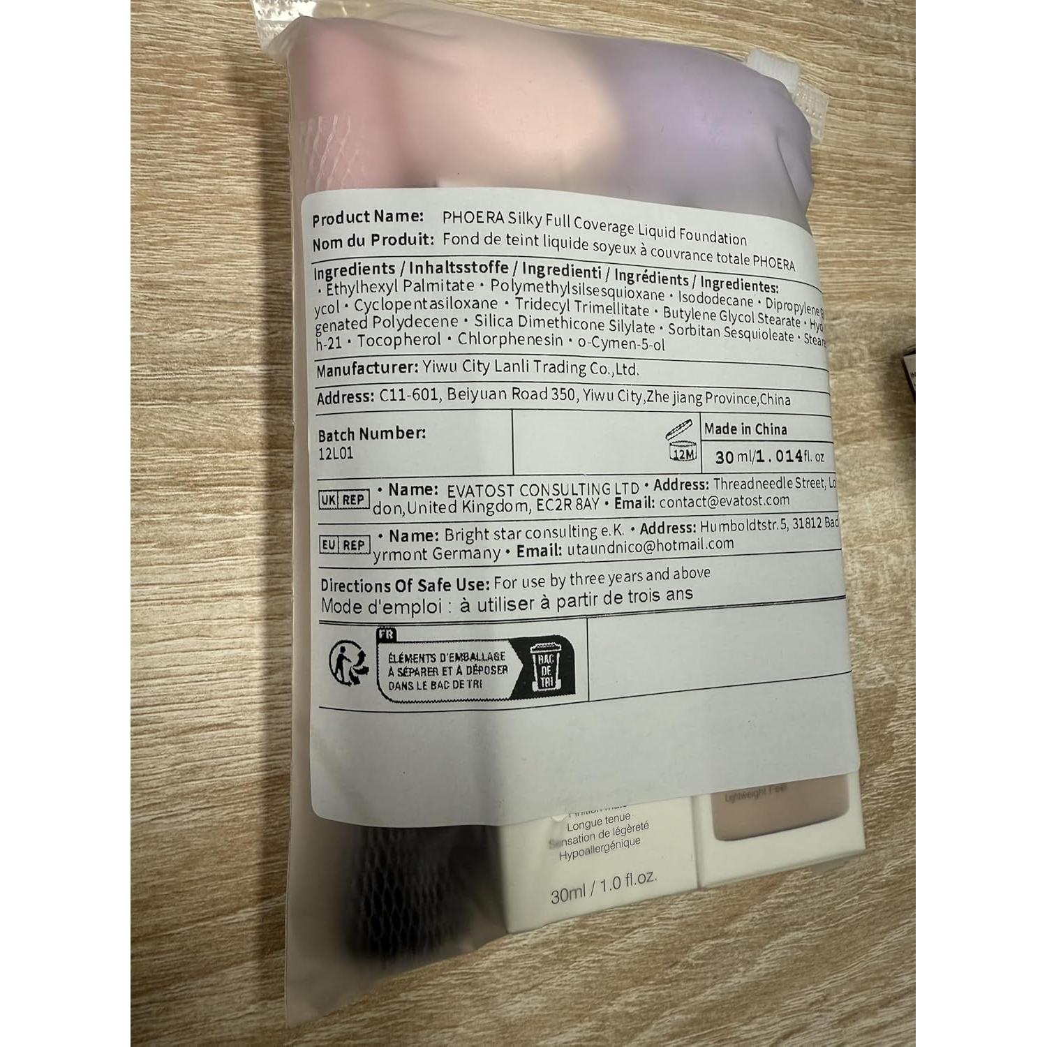 Corrector Líquido PHOERA 28.35g Castaño Cobertura Completa