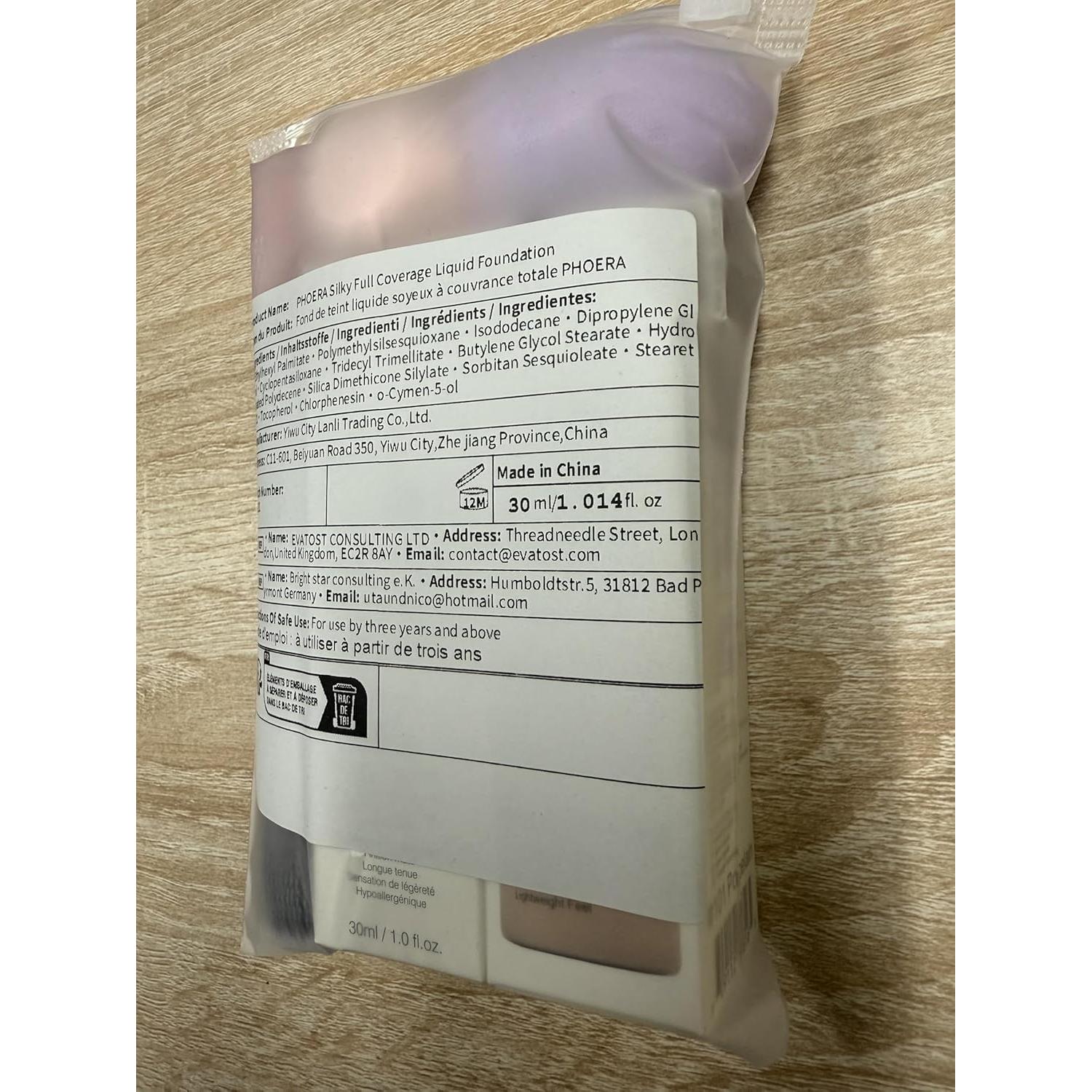 Corrector Líquido PHOERA 28.35g Castaño Cobertura Completa