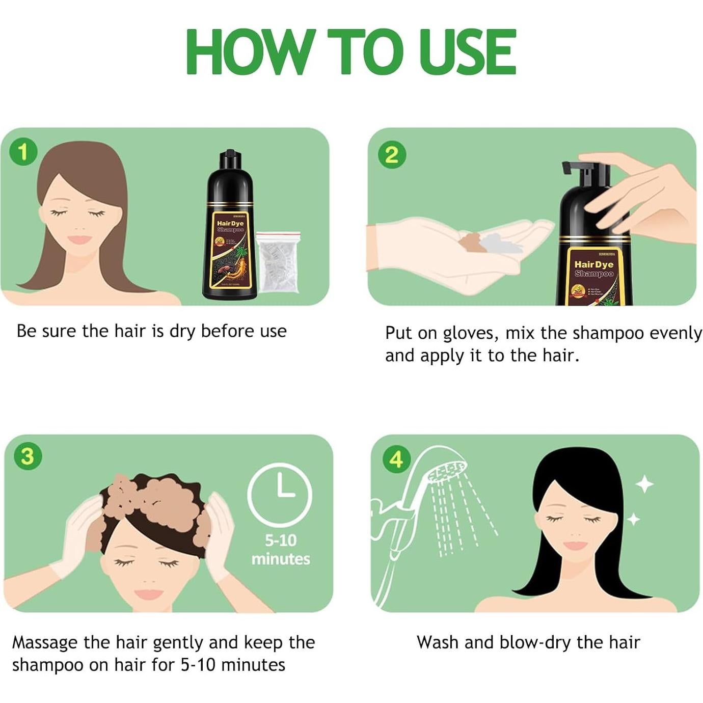 Champú para Teñir Cabello Castaño Claro Onilyua 500ml 3 en 1