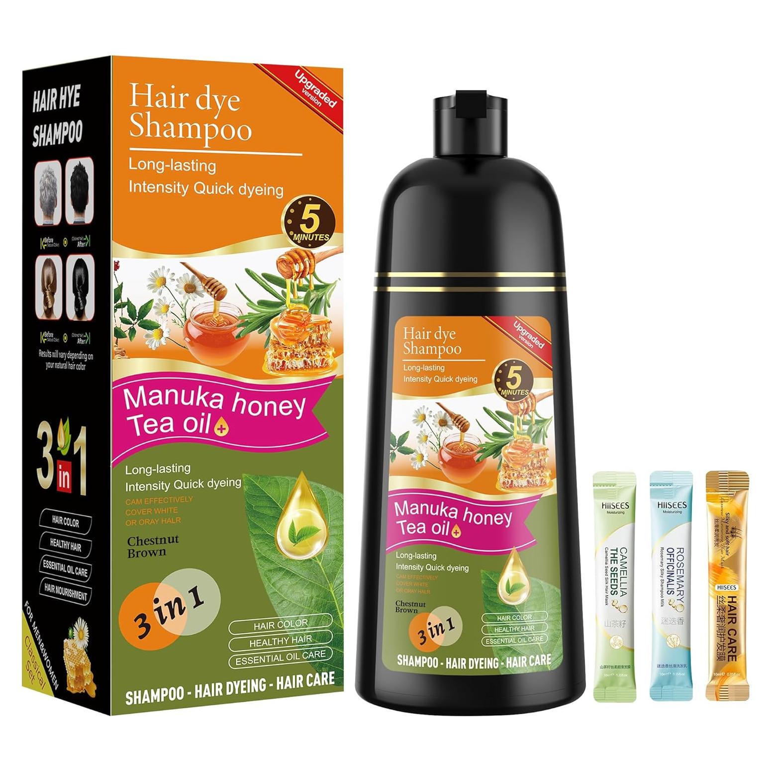 Champú Colorante Castaño Claro 3 en 1 Zenithglo 520 ml