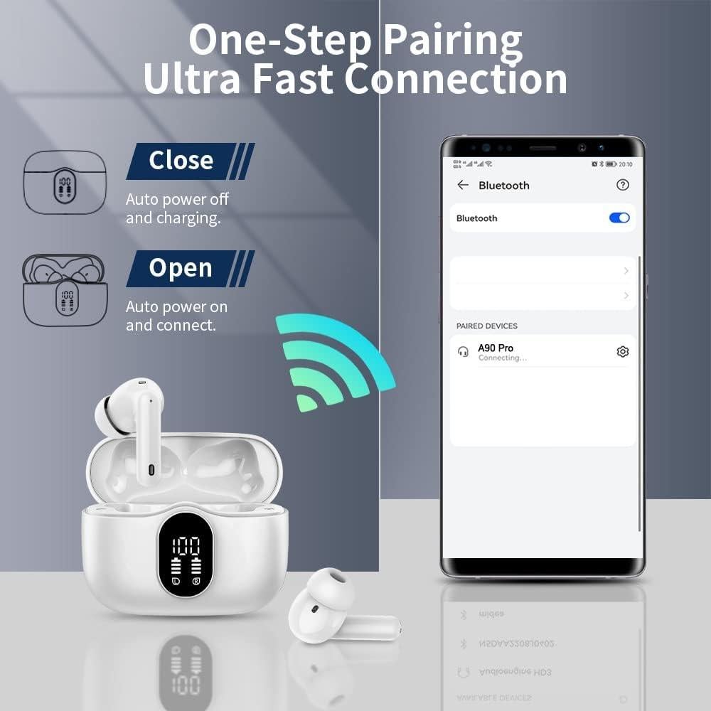 Auriculares Inalámbricos Btootos A90 Pro Bluetooth 5.4 IP7