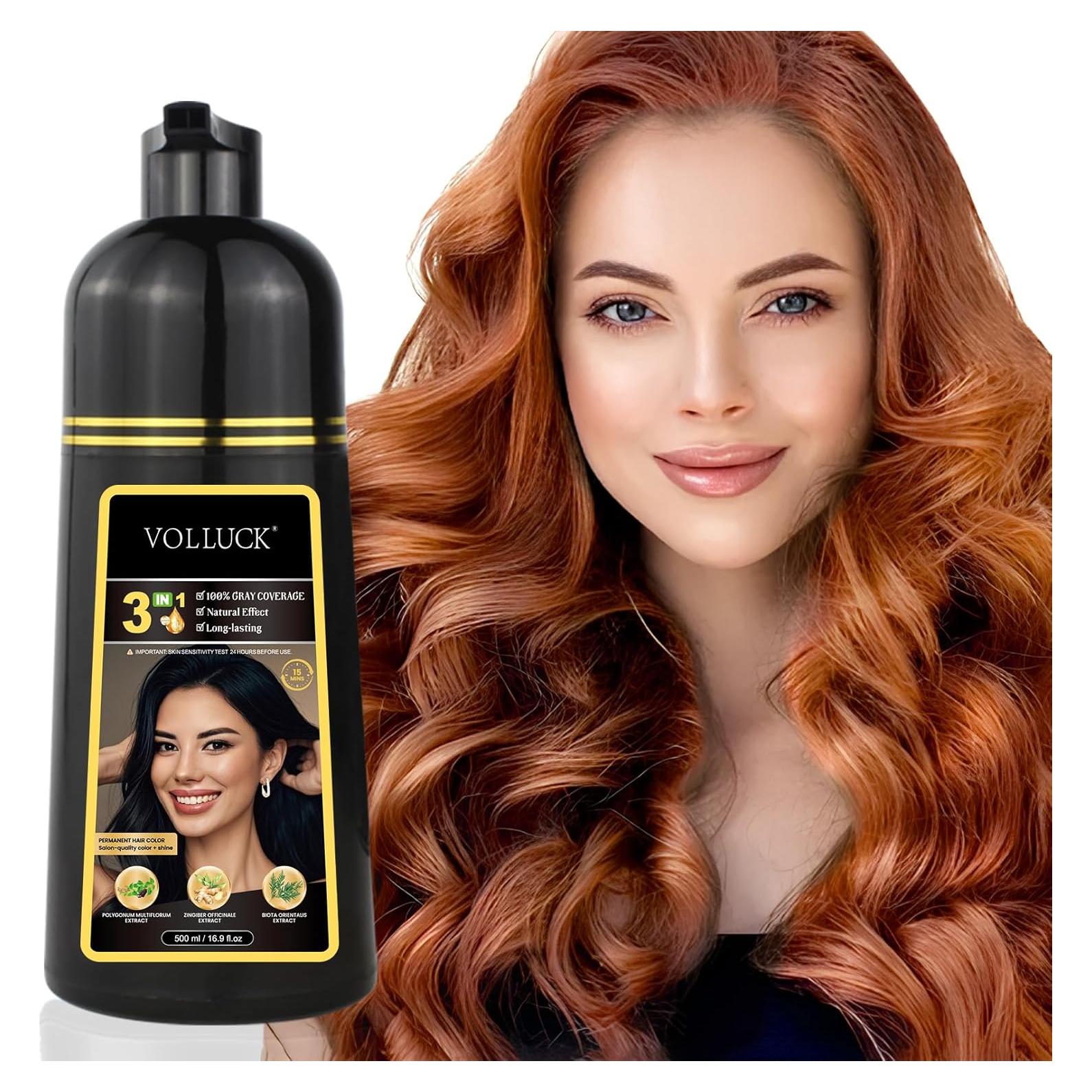 Champú para Teñir VOLLUCK 3 en 1 Marrón Castaño 560g