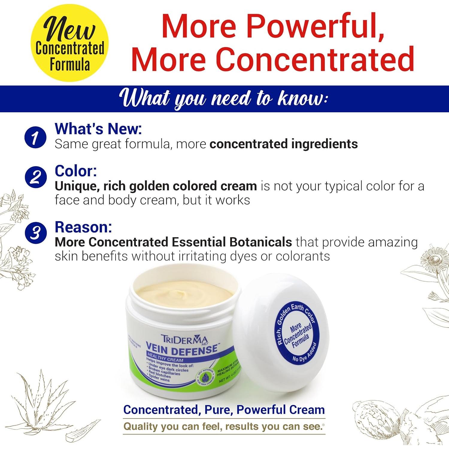 Crema Vein Defense TriDerma 113.4 g - Alivio Venas Araña