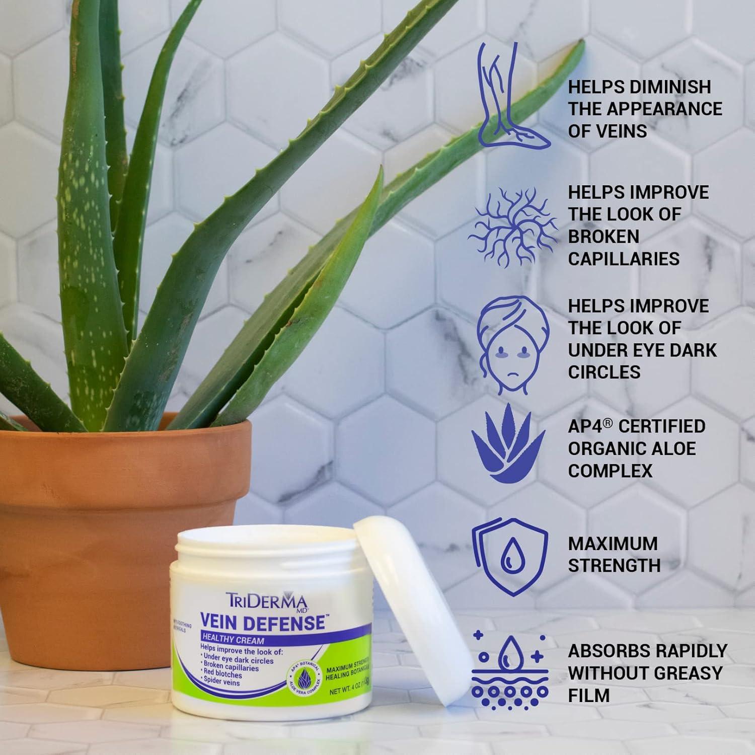 Crema Vein Defense TriDerma 113.4 g - Alivio Venas Araña