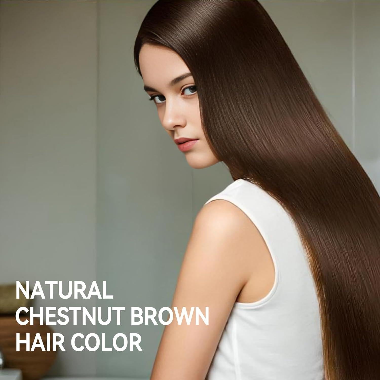 Champú Tinte 3 en 1 Herbal 500ml Marrón Castaño - Cobertura Canas