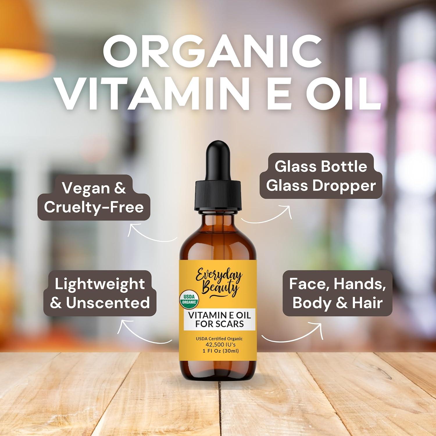 Aceite de Vitamina E Orgánico 30ml - Hidratante para Cicatrices
