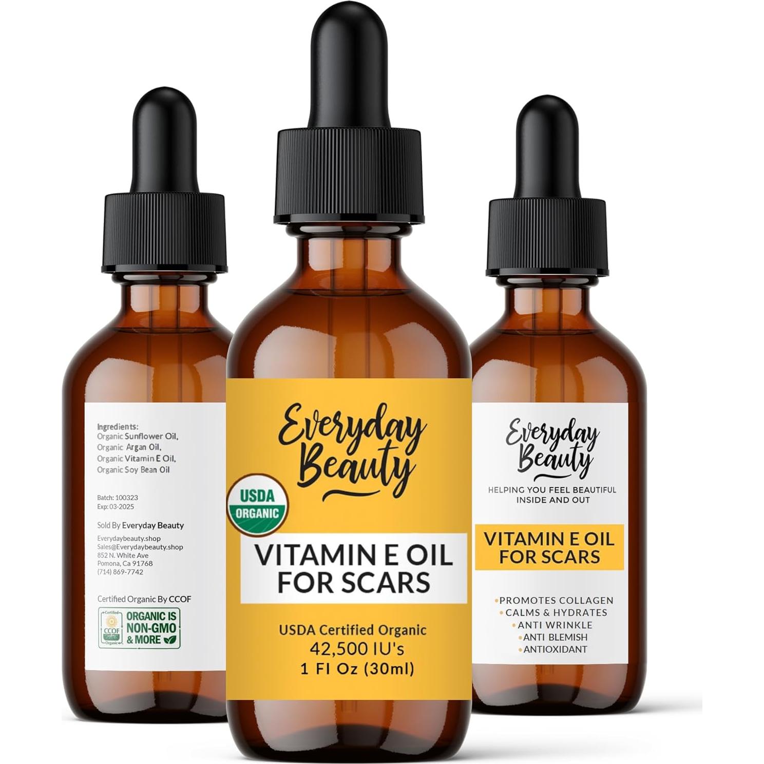 Aceite de Vitamina E Orgánico 30ml - Hidratante para Cicatrices