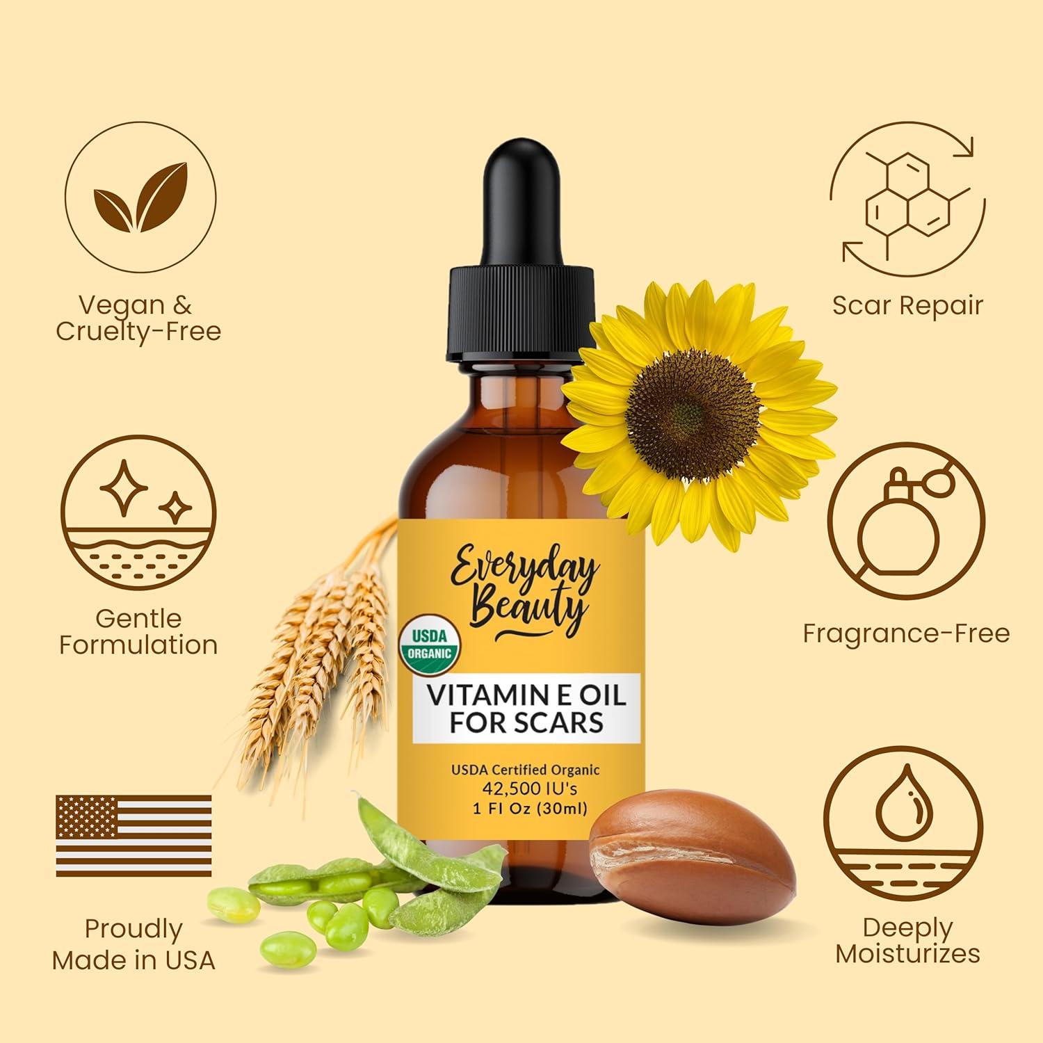 Aceite de Vitamina E Orgánico 30ml - Hidratante para Cicatrices