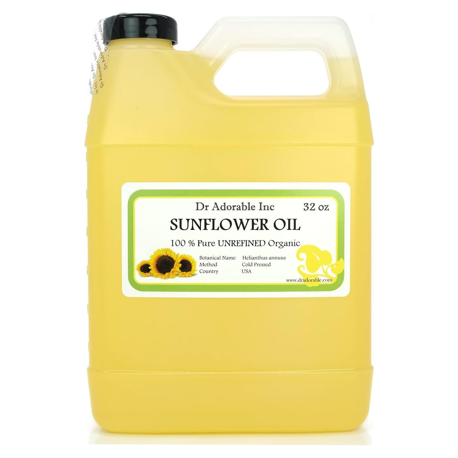 Aceite de Girasol Orgánico Dr Adorable 907 g Prensado en Frío