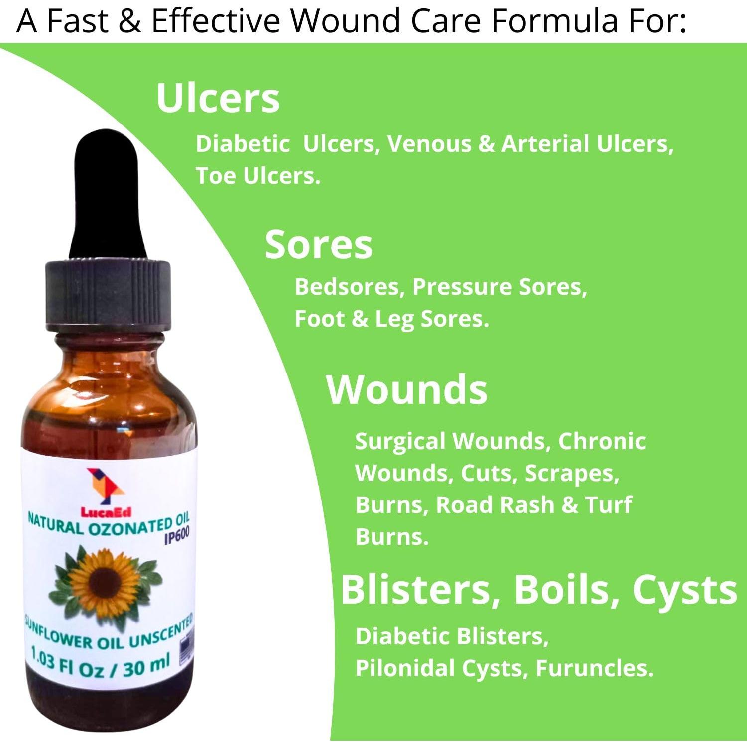 Aceite de Girasol Ozonizado LucaEd 30ml - Hidratante Piel y Uñas