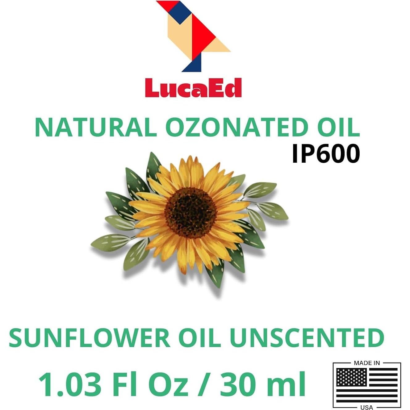 Aceite de Girasol Ozonizado LucaEd 30ml - Hidratante Piel y Uñas