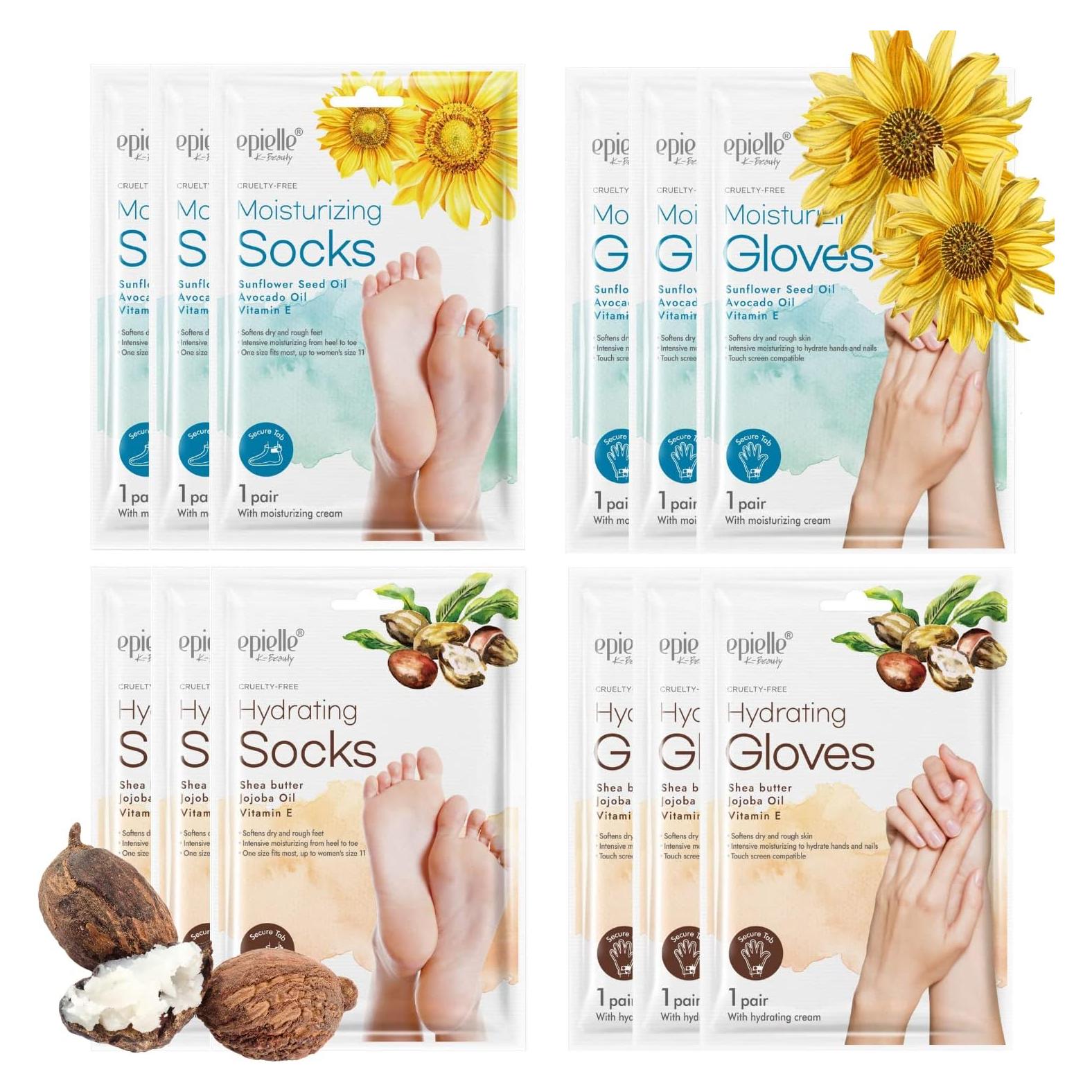 Mascarillas Hidratantes Epielle para Manos y Pies - 12 Pares