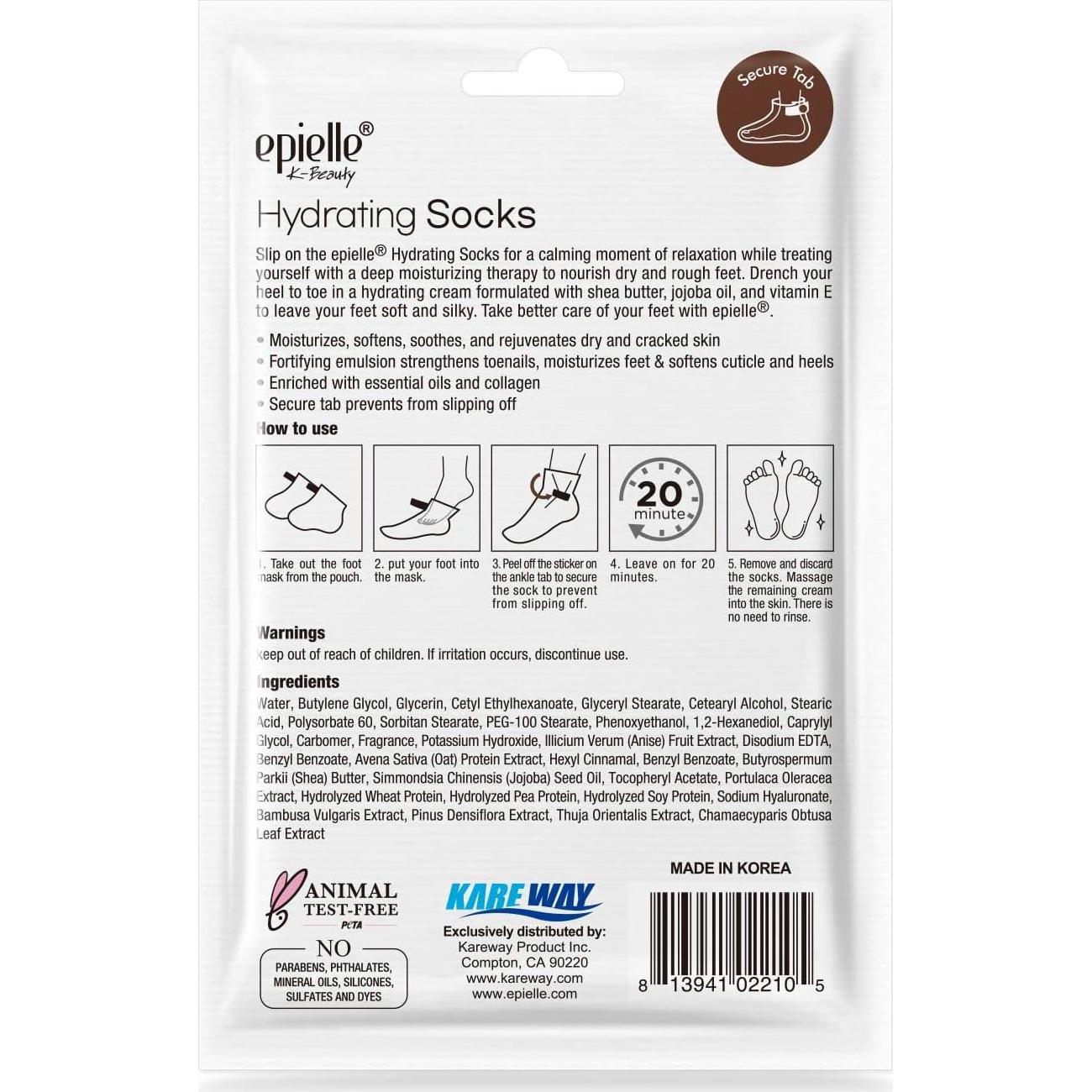 Mascarillas Hidratantes Epielle para Manos y Pies - 12 Pares