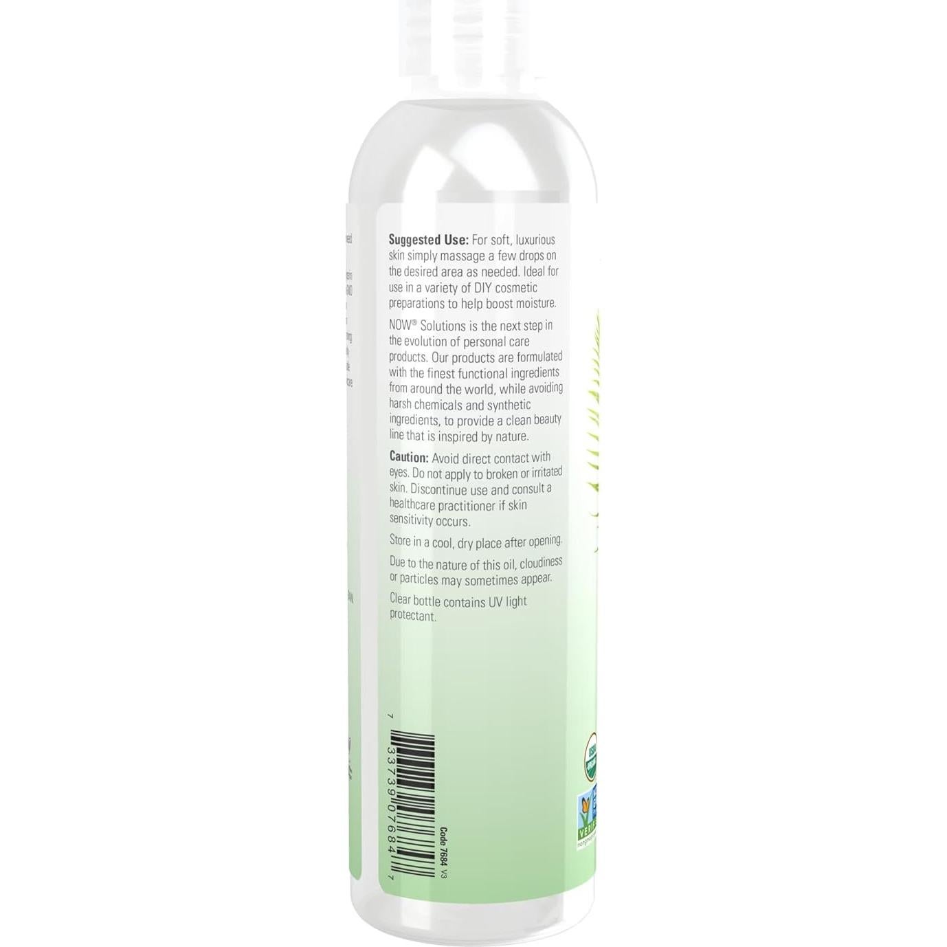 Aceite de Glicerina Vegetal Orgánica NOW Foods 100% Puro 226g