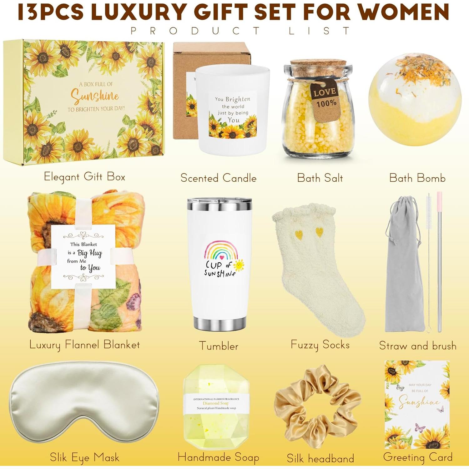 Conjunto de Regalos de Girasol LARAINE 13 Piezas para Mujer