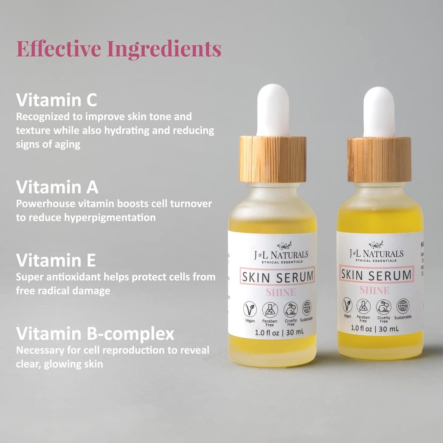 Aceite Facial y Corporal J&L Naturals 29.57 ml x 2 - Hidratante y Calmante