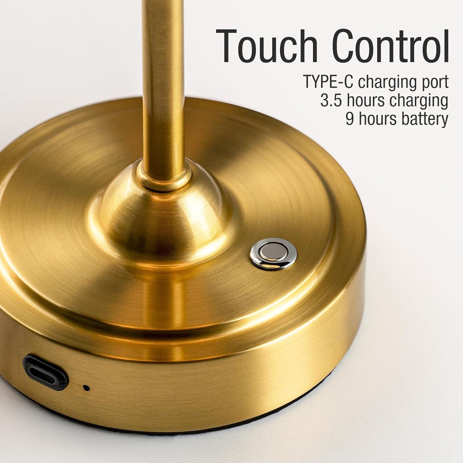 Lámpara Inalámbrica ONEWISH 4000mAh Regulable Dorada