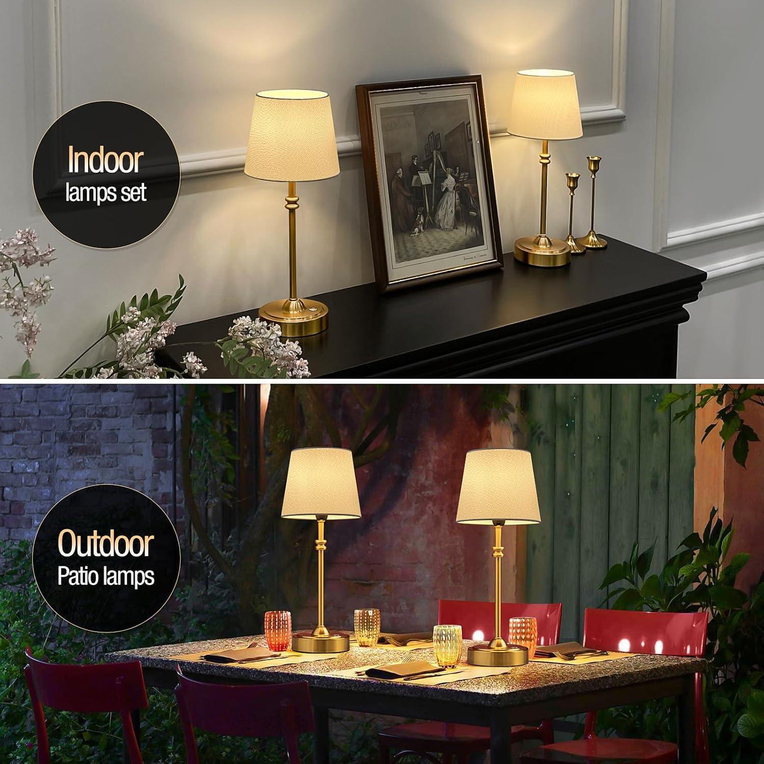 Lámpara Inalámbrica ONEWISH 4000mAh Regulable Dorada