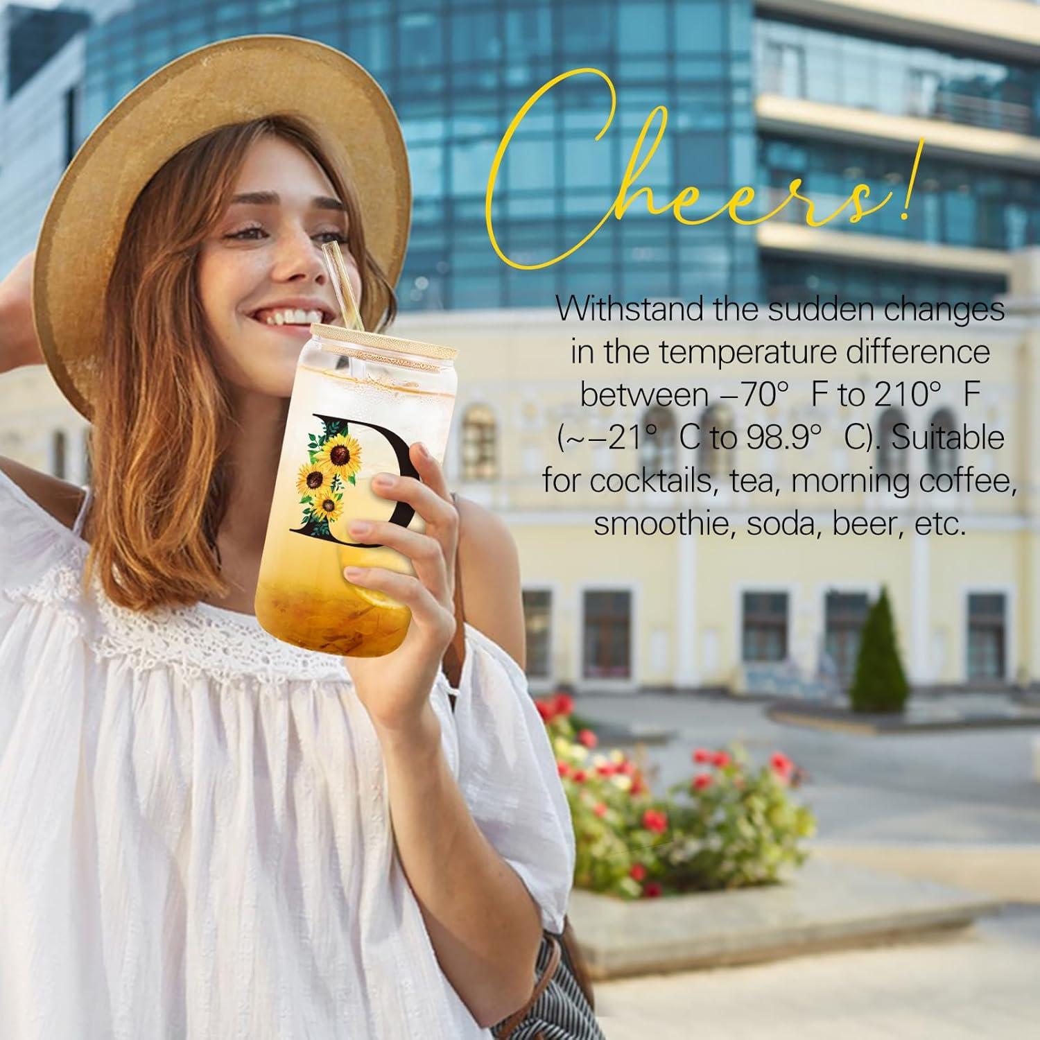 Cesta de Regalo de Girasol Frerdui con Vaso Inicial D